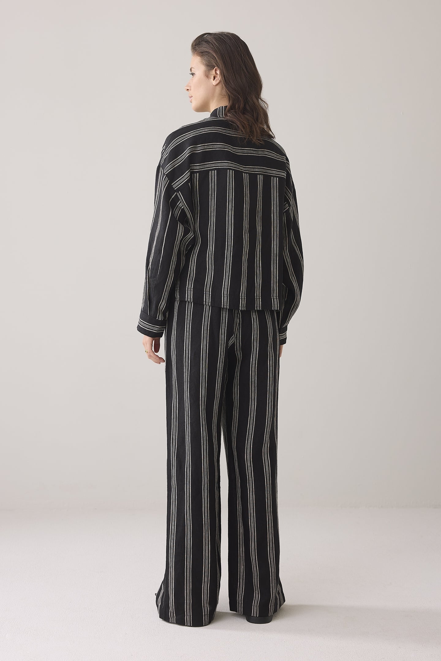 PANTS LINEN STRIPE BLACK 3