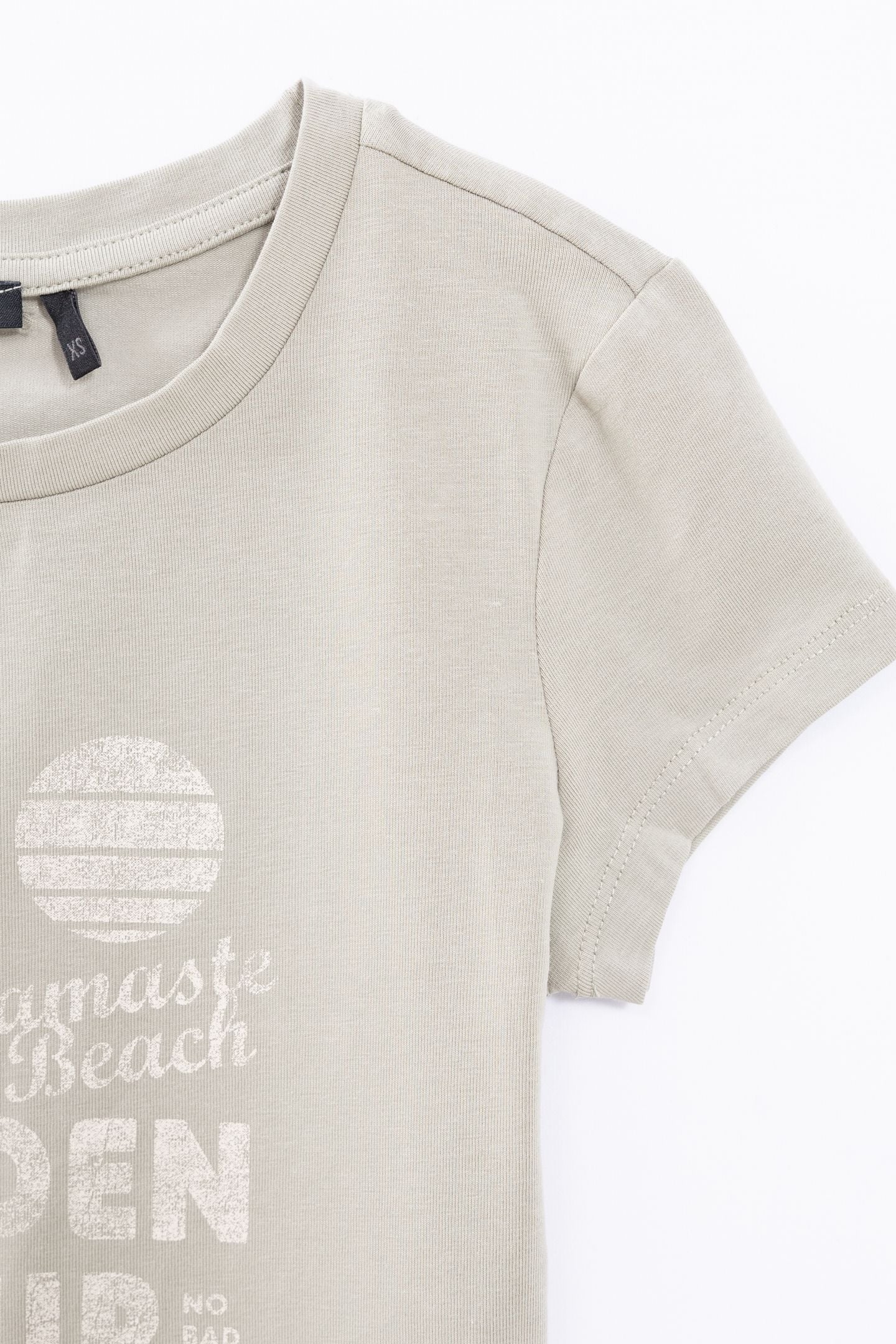 GREEN MESSAGE AND PALM CROPPED T-SHIRT 5