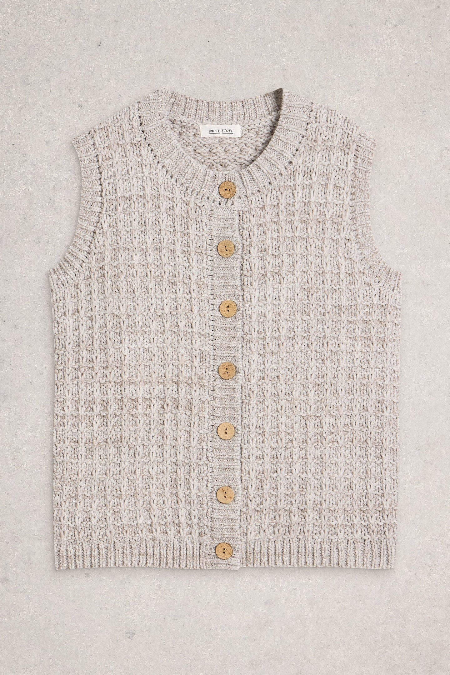 MAXINE BUTTON TANK LIGHT NATURAL 4