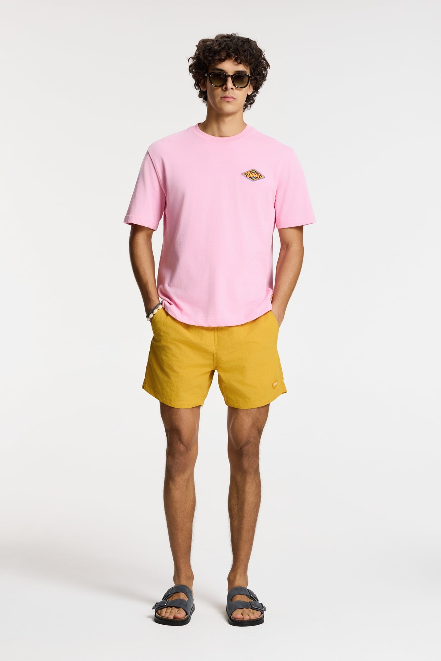 FINN RELAXED T-SHIRT SHIWI BADGE PINK CHALK 2