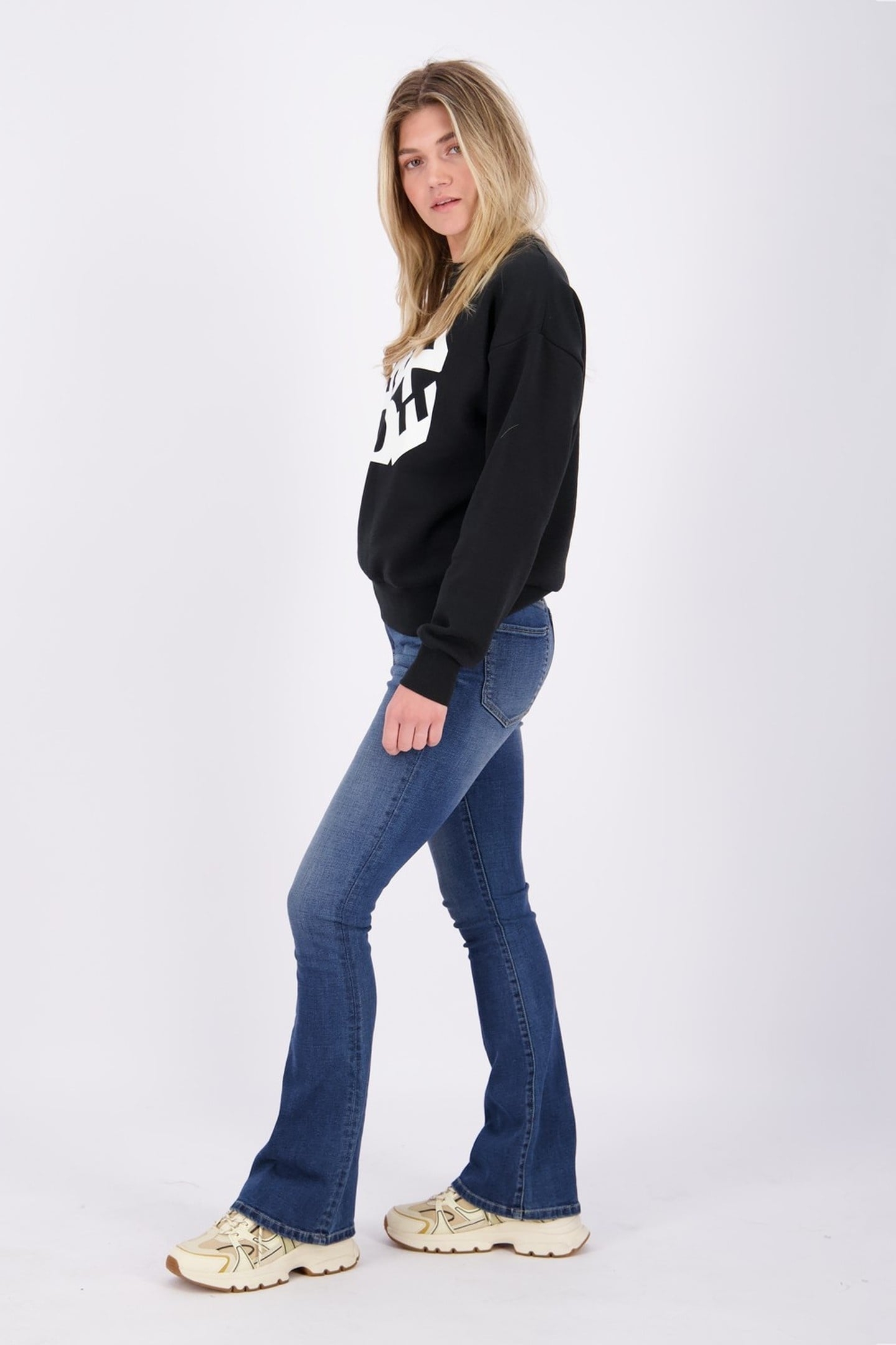 SUNRISE FLARE JEANS DARK BLUE STONE 7