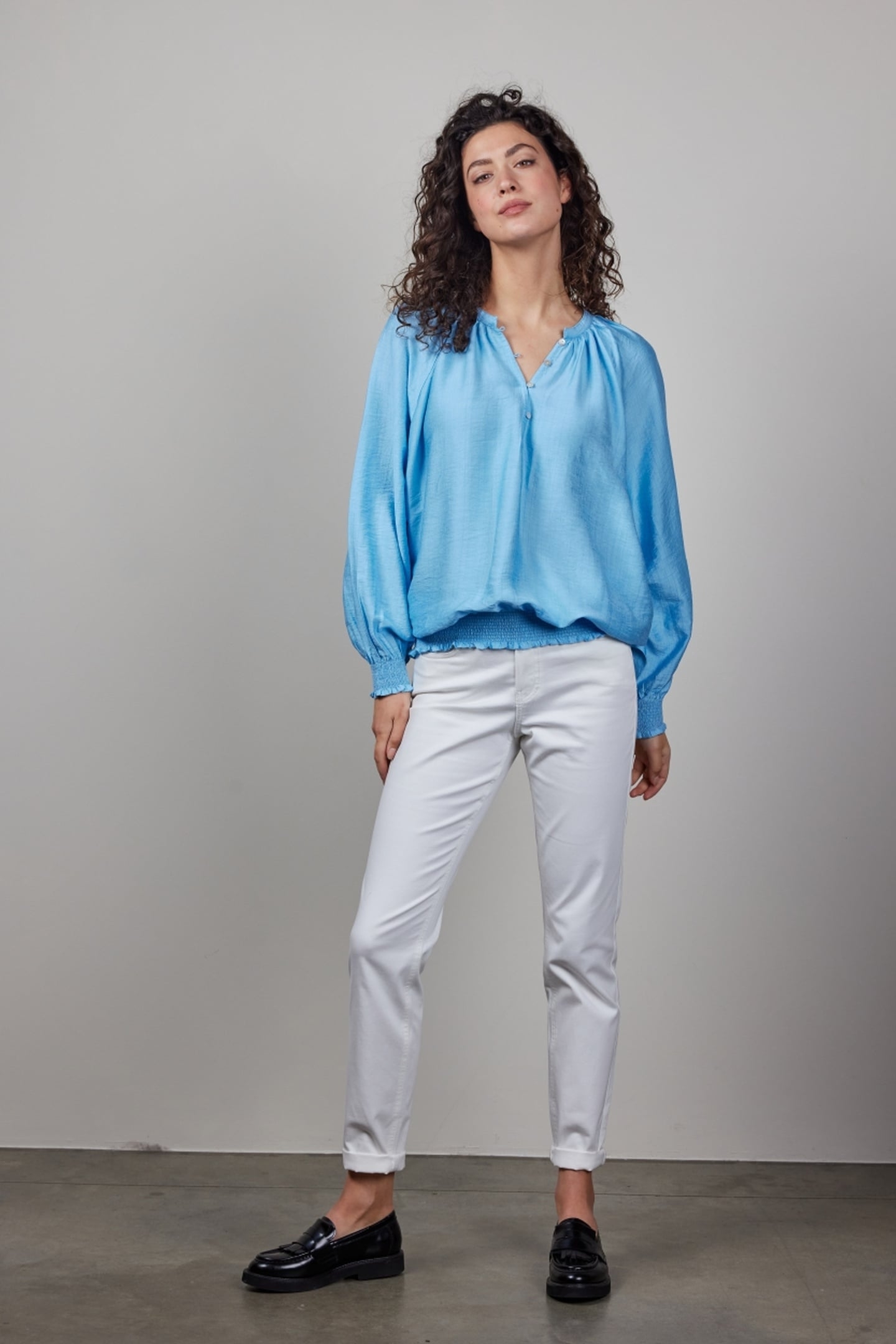 BLOUSE LIMA IN BALTIC SEA BLUE 1