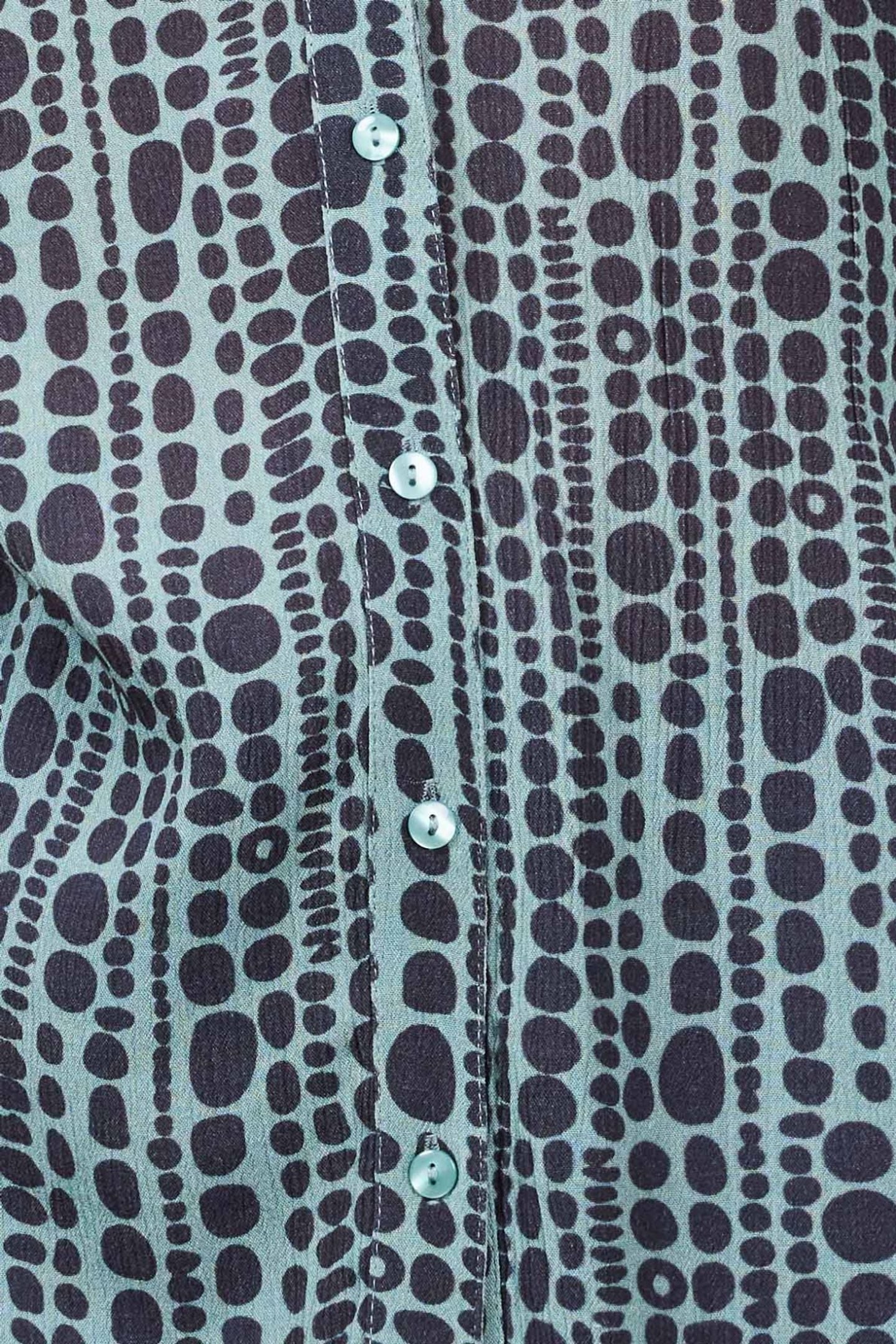 TUNIC CHILL IN GRANITE GREEN WITH DOTS IN A ROW PRINT 6