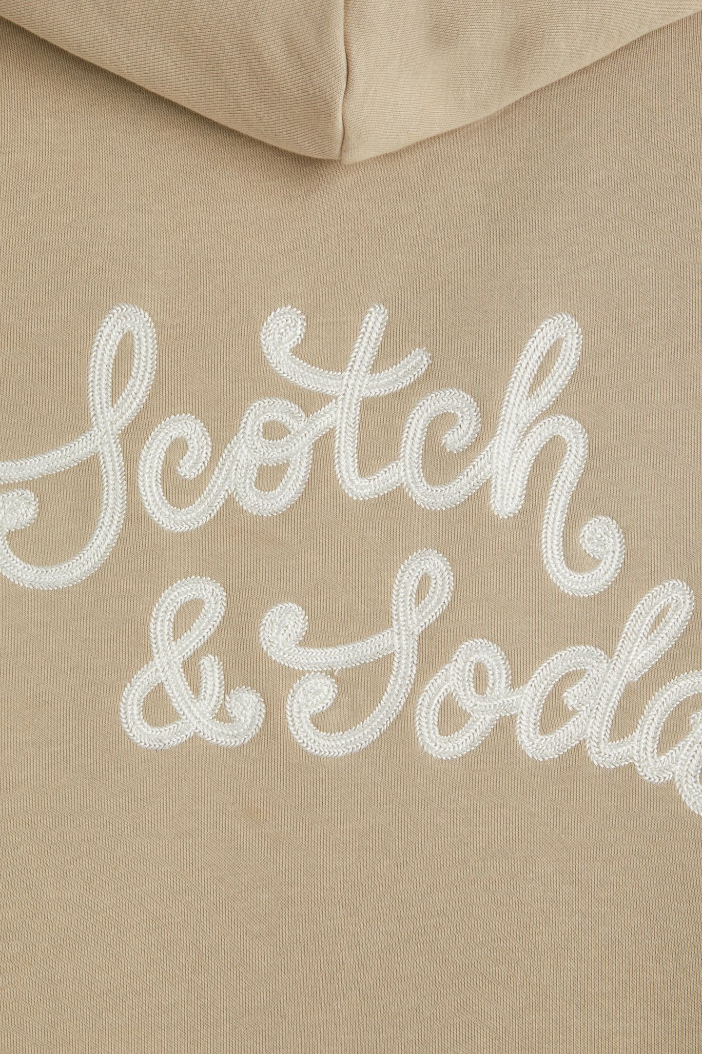 RELAXED FIT FLEECE GRAPHIC HOODIE TAUPE 6