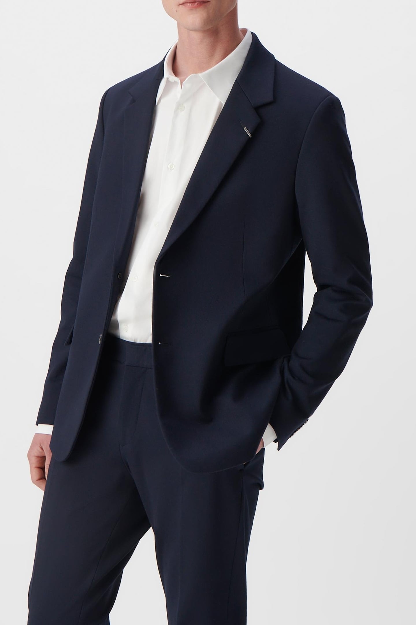 NAVY MILANO KNIT LOOSE SUIT JACKET 2