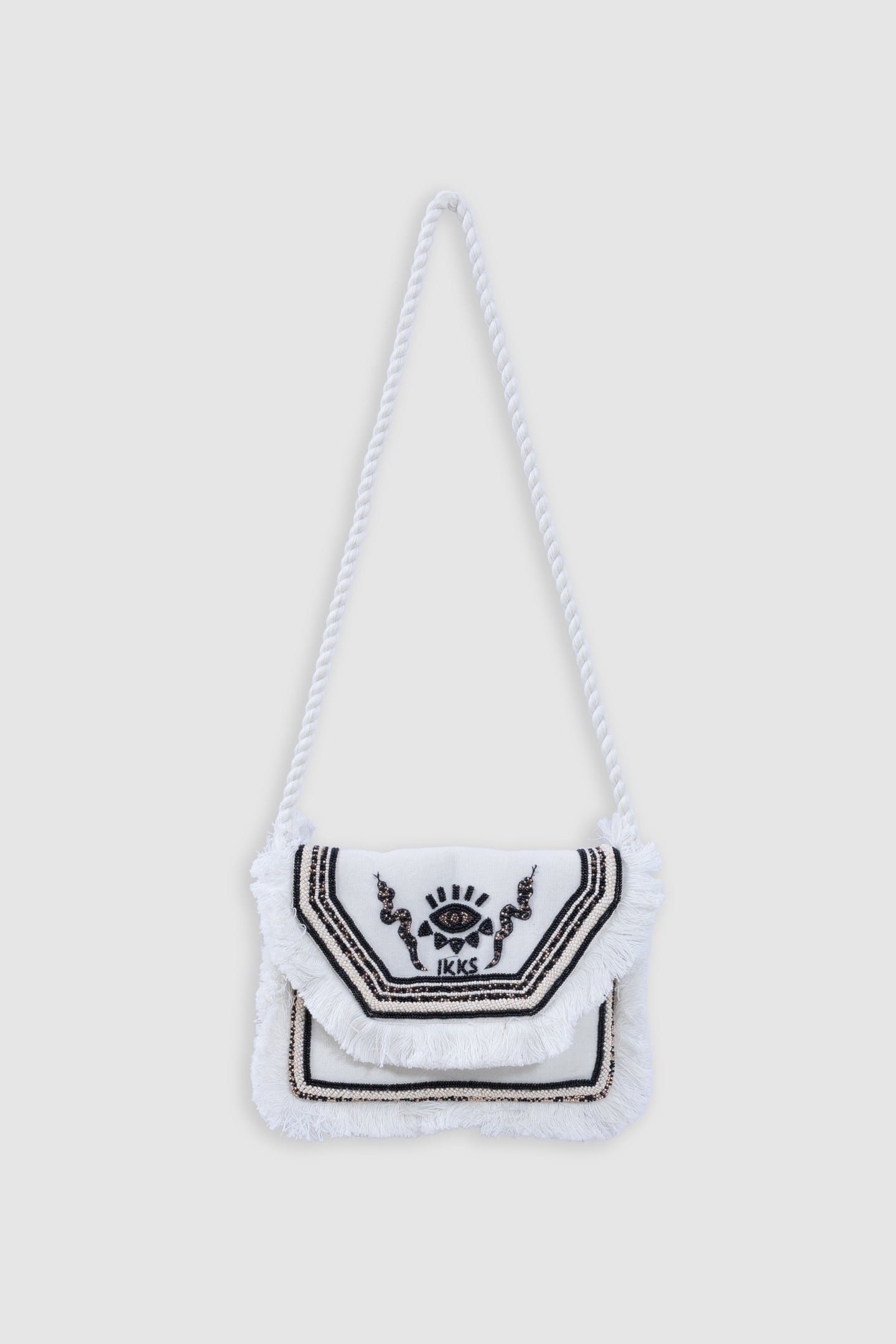 BEIGE HANDBAG WITH PEARL EMBROIDERY 2