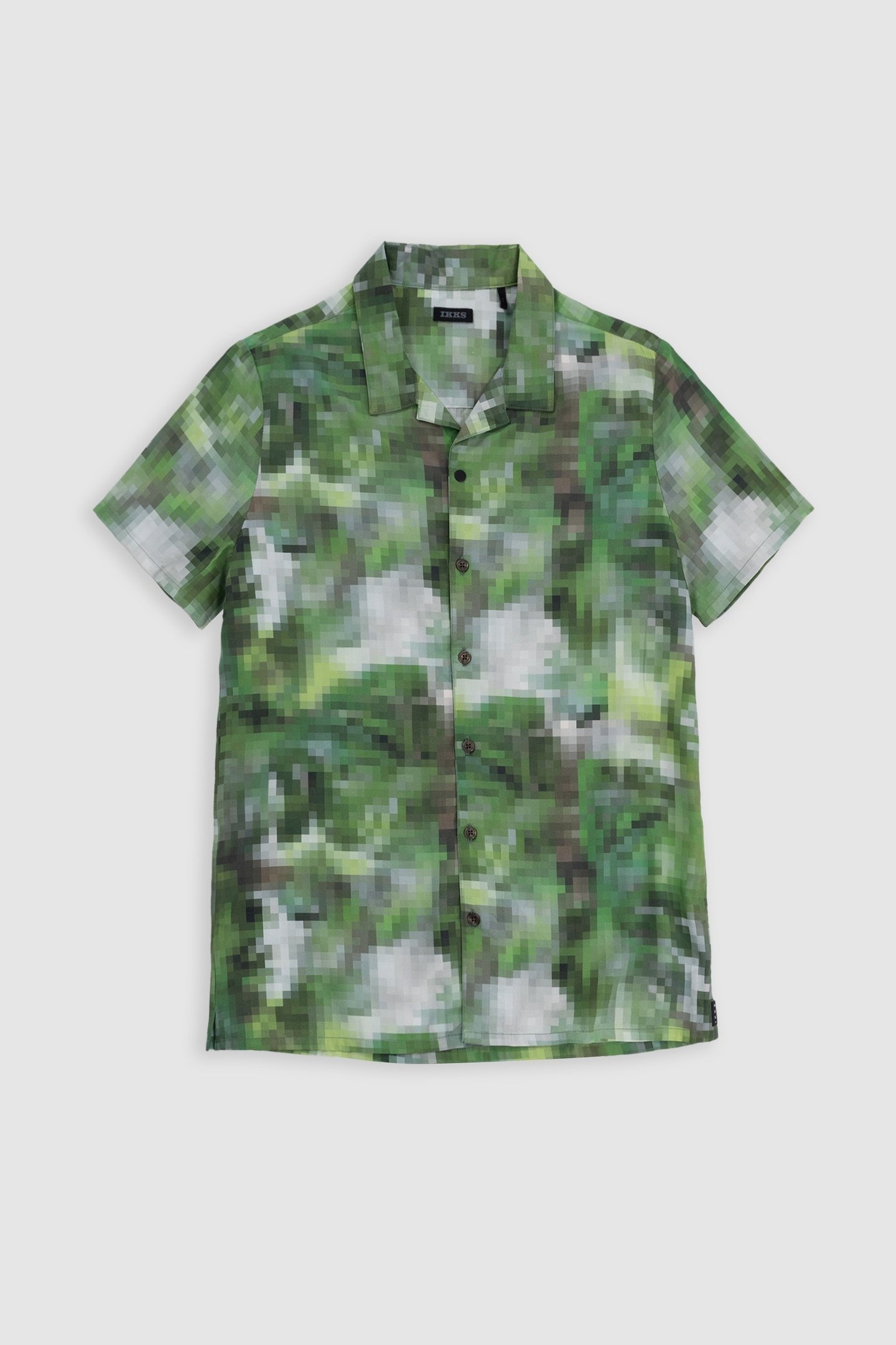 KHAKI SHIRT WITH PIXELATED CAMOUFLAGE PRINT 1