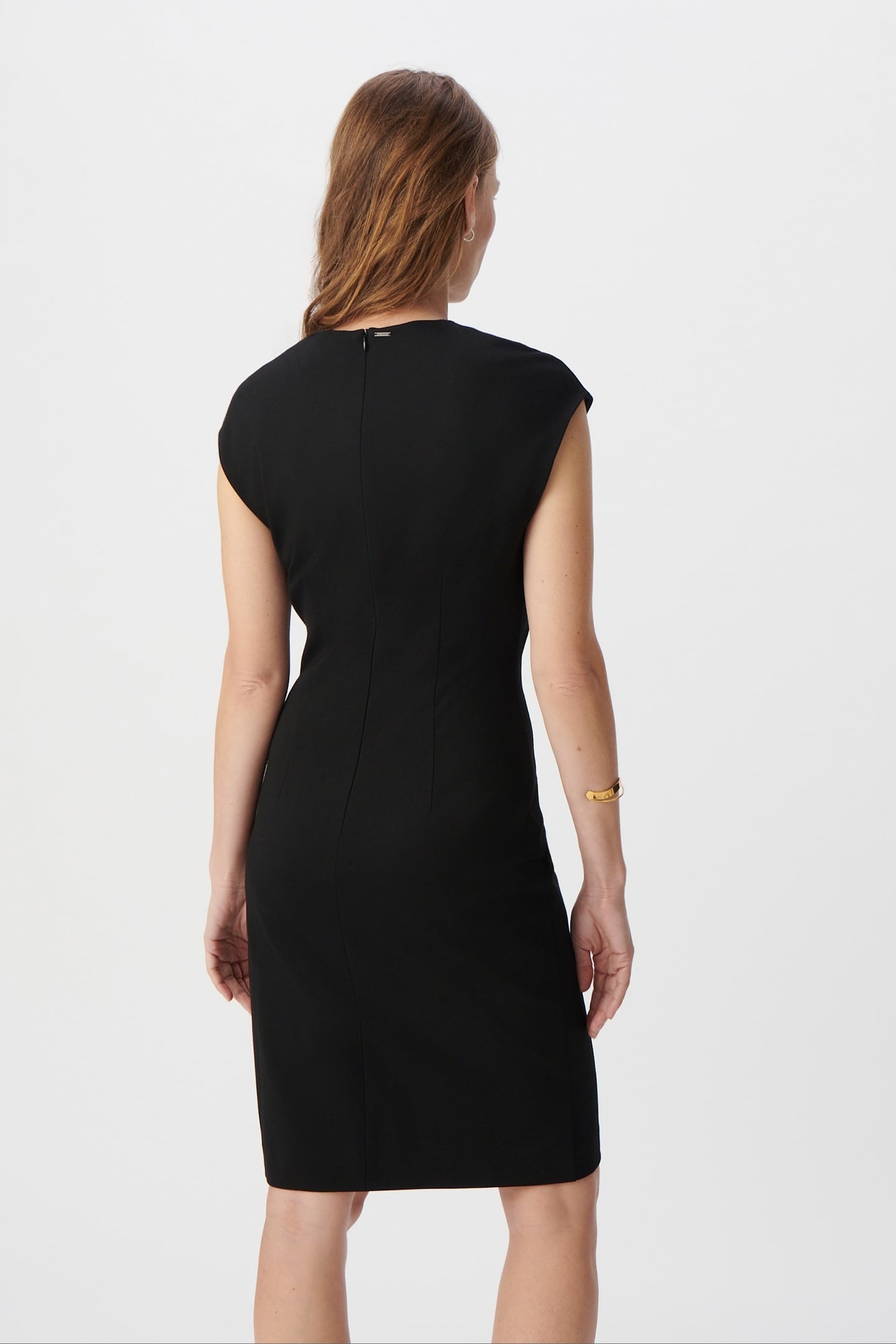 BLACK MILANO KNIT SPLIT DRESS 4