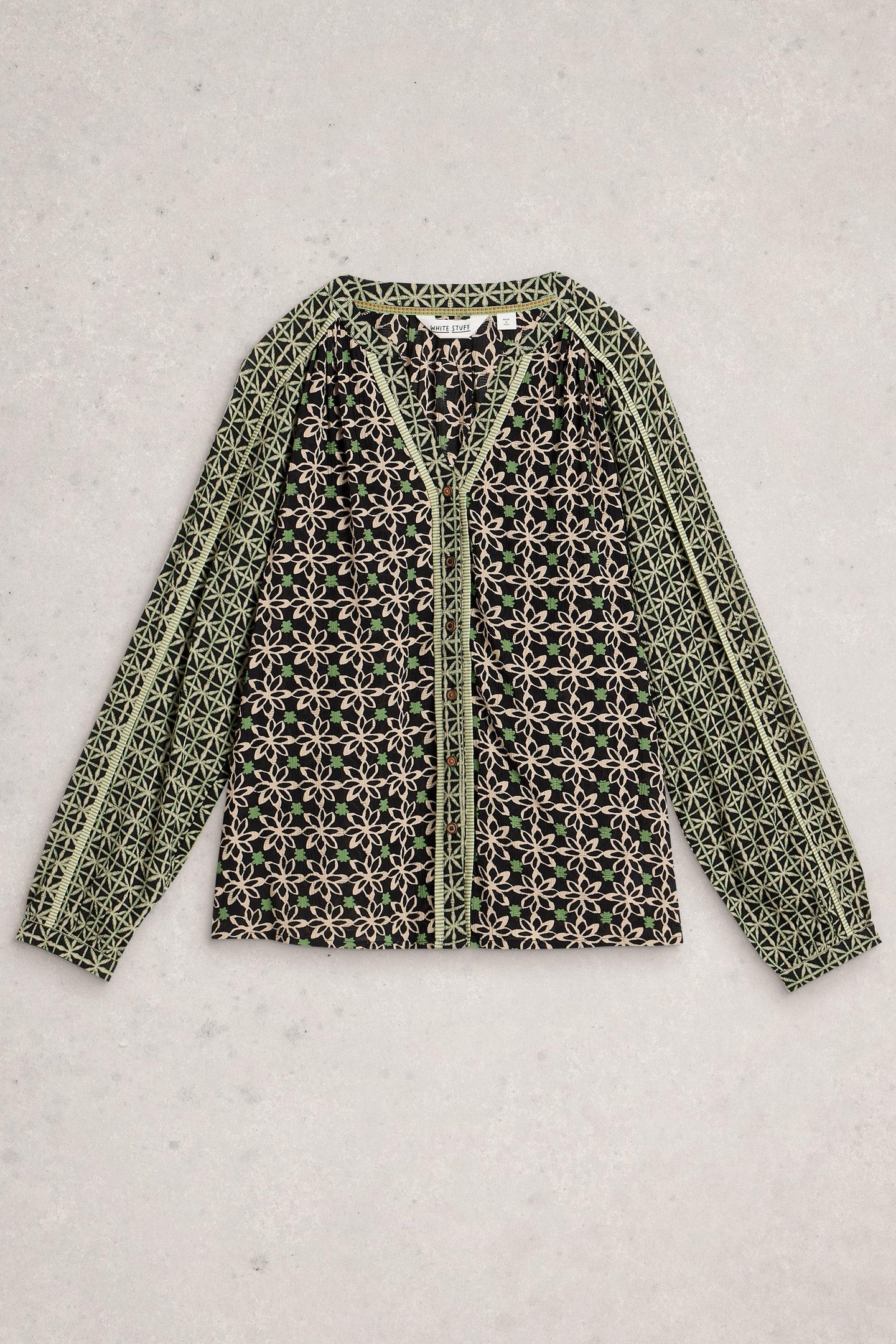 MABEL MIXED PRINT TOP BLACK MULTI 3