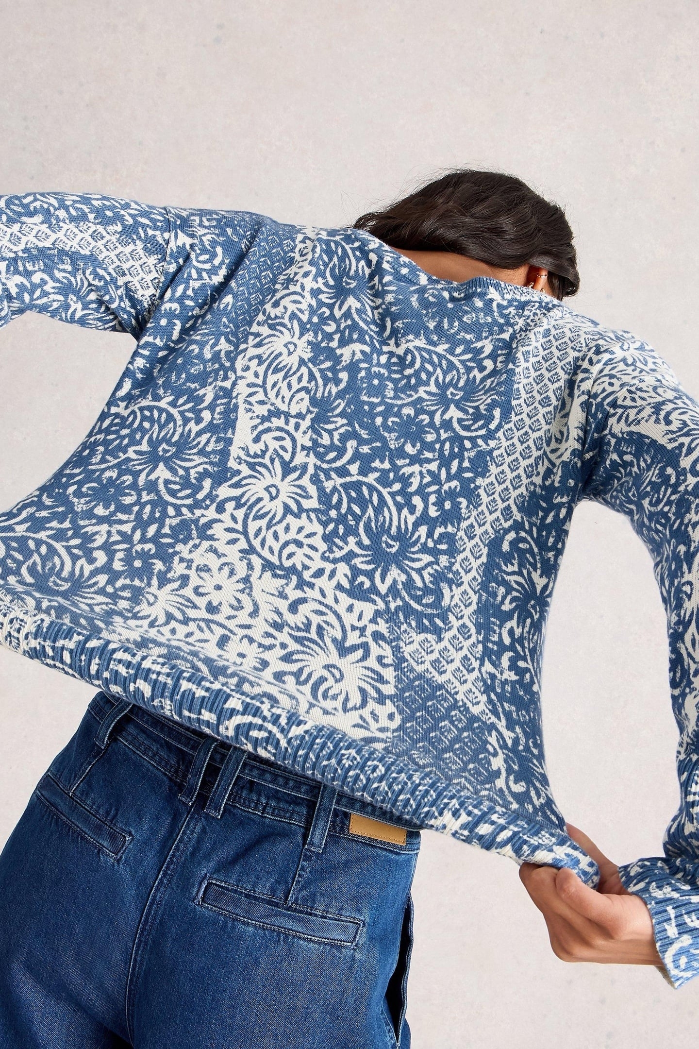 OLIVE PRINT JUMPER BLUE PRINT 3