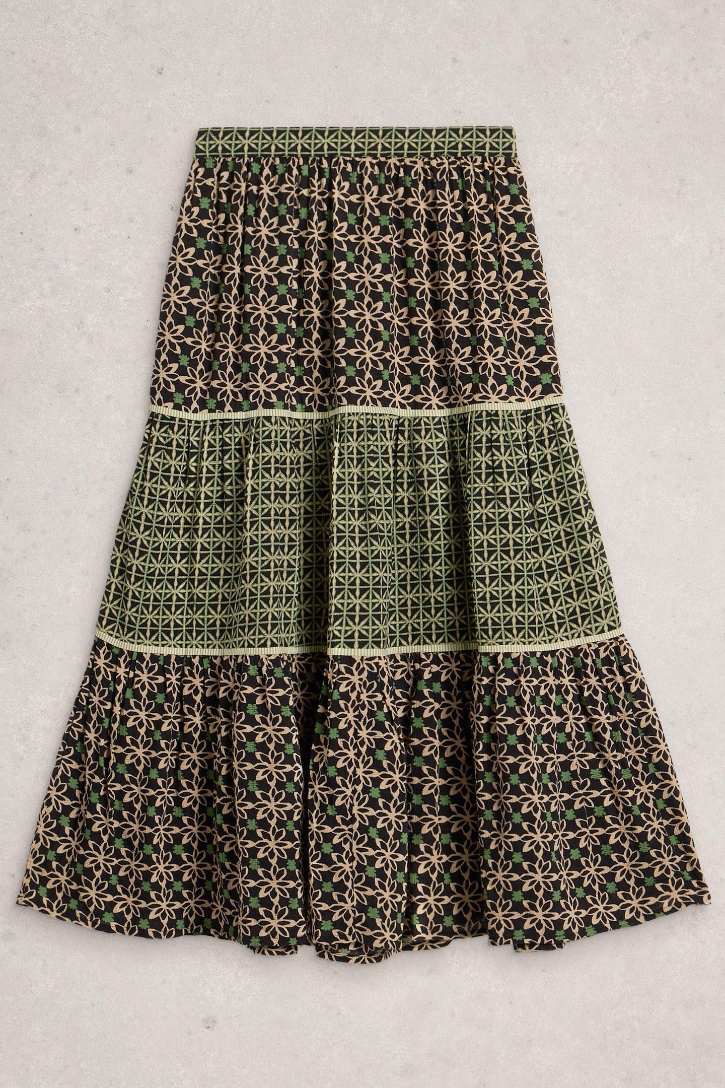 MABEL MIXED PRINT SKIRT BLACK MULTI 3