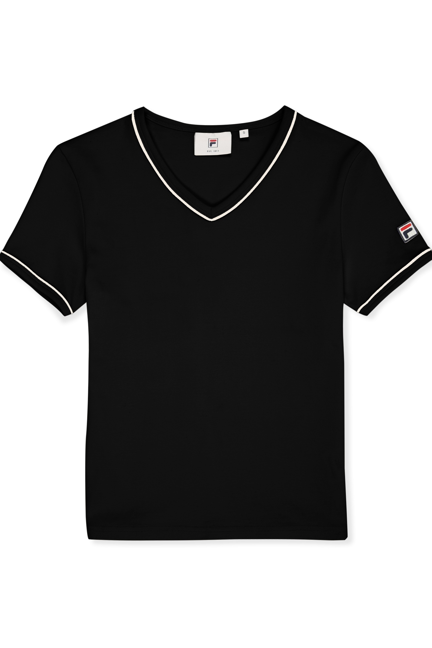 PORTELLO SLIM V-NECK T-SHIRT BLACK 5