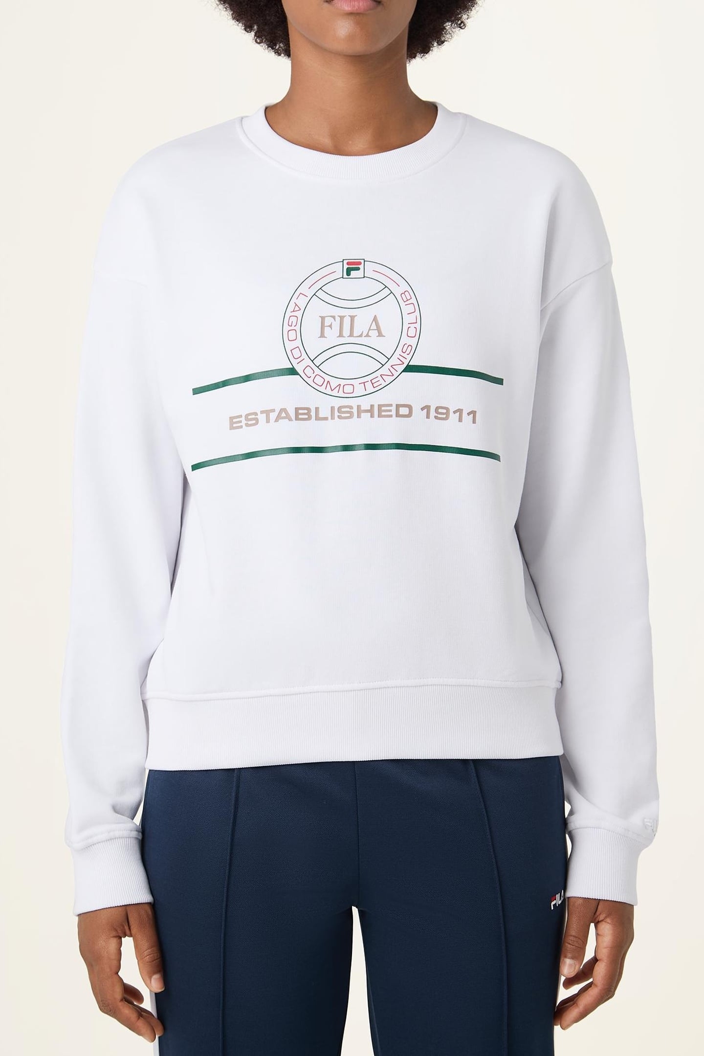 PARELLA RELAXED GRAPHIC CREWNECK SWEATSHIRT BRIGHT WHITE 2