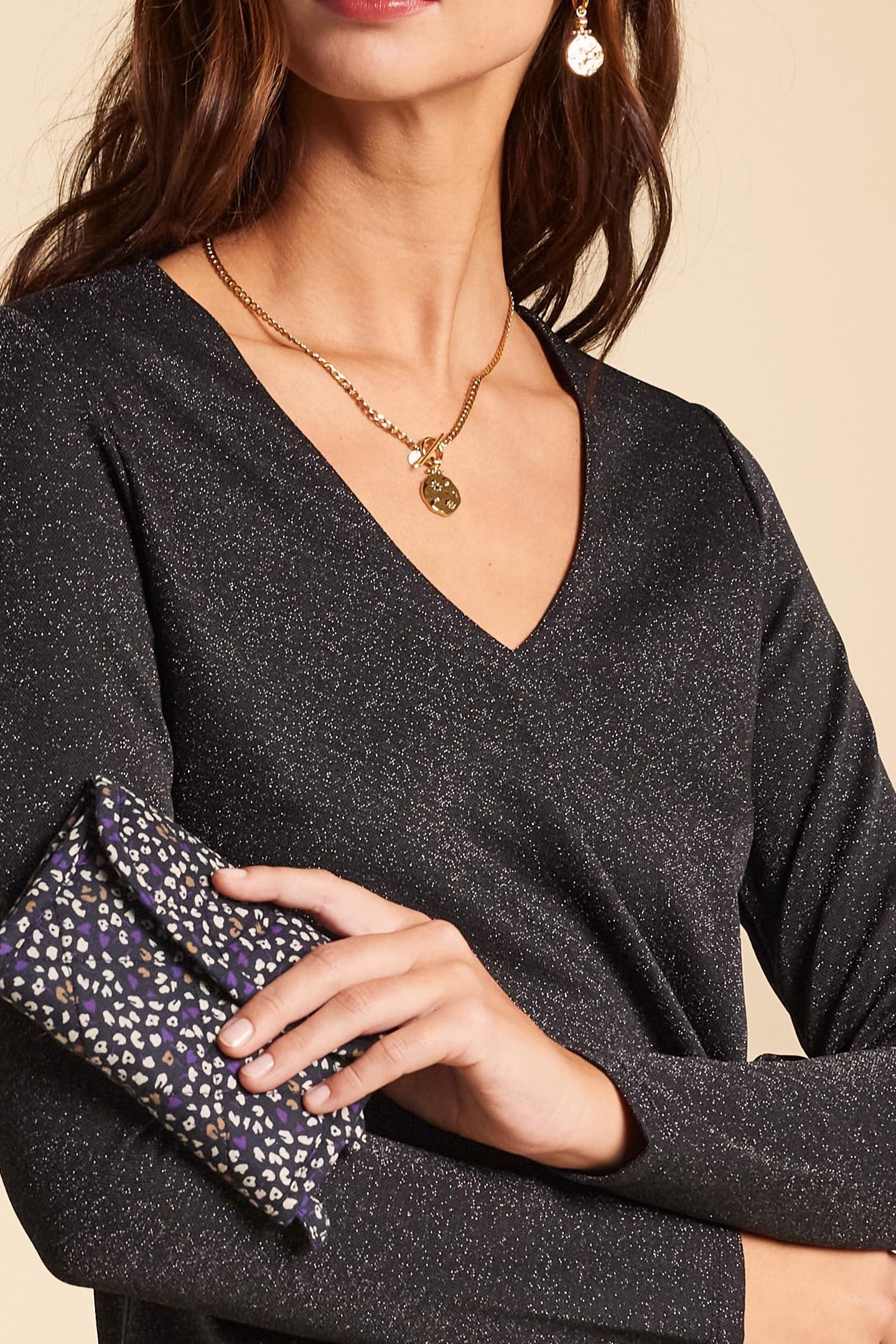 DARK PURPLE MICRO LEO FLORAL PRINT CLUTCH BAG DARK PURPLE 6