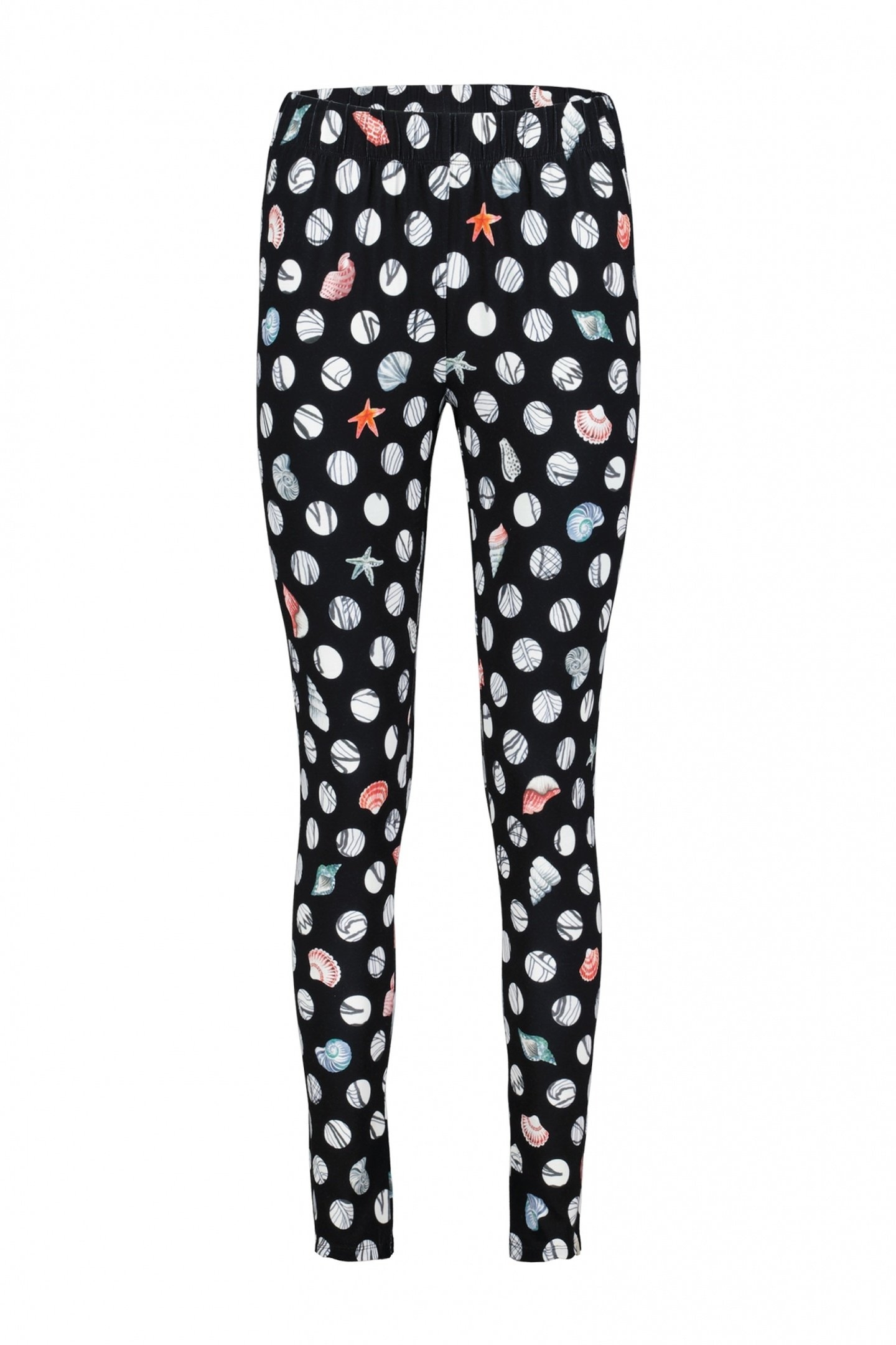 BASIC LEGGING IN BLACK WITH CORAL COVE PRINT 4