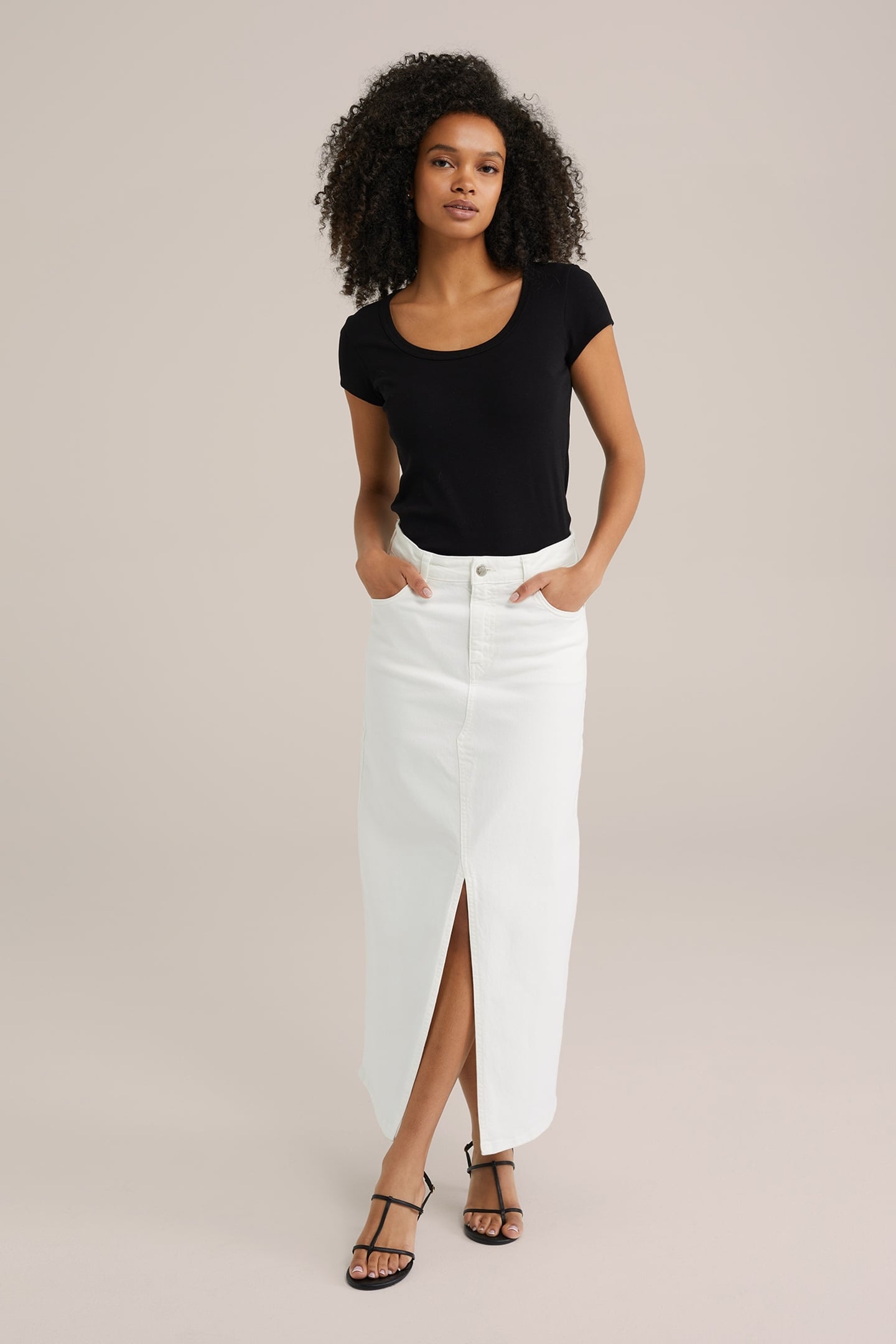 SKIRT MAXI LENGTH OFF-WHITE 1