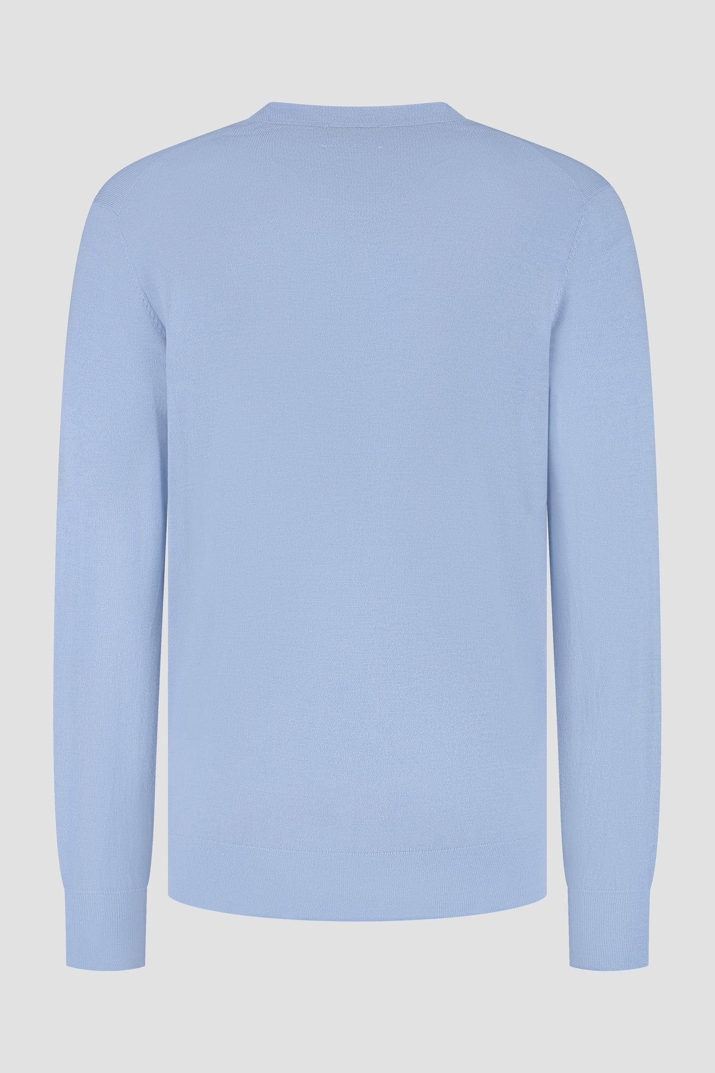 V NECK100% MERINO ALPINE BLUE 3