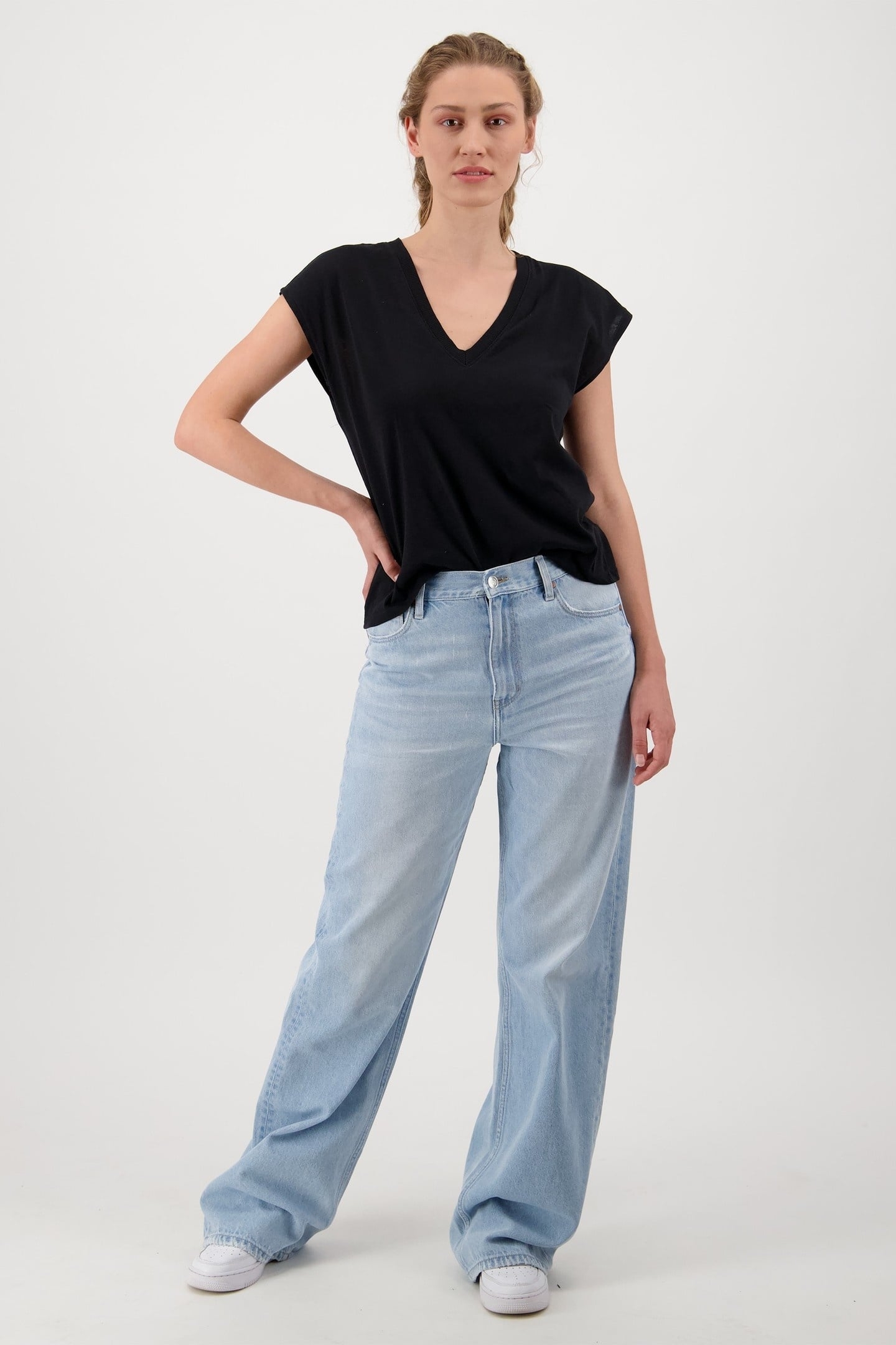 OASIS DENIM WIDE LEG JEANS LIGHT BLUE STONE 1