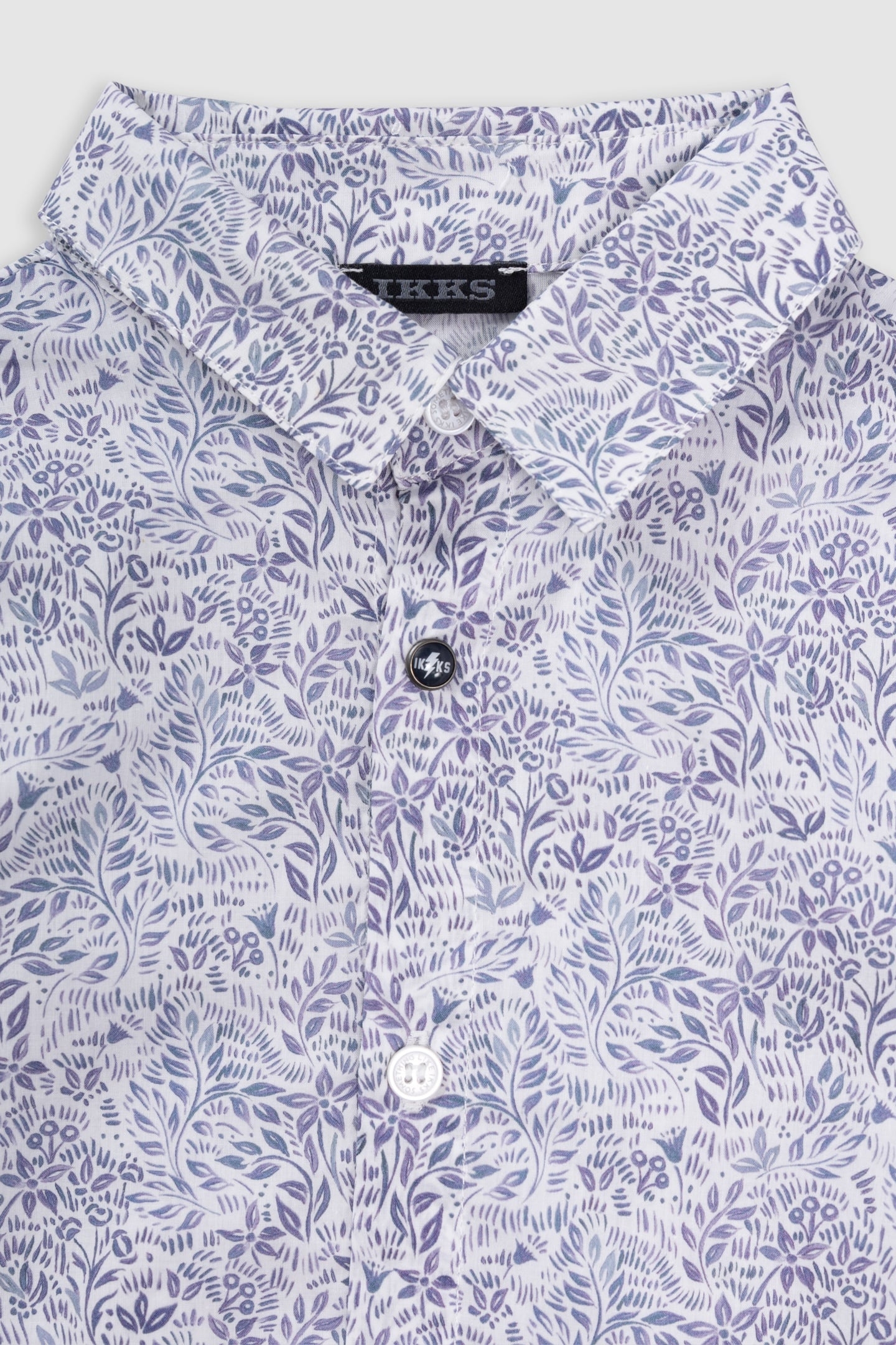 WHITE MINIMALIST FLORAL PRINTED SHIRT 3