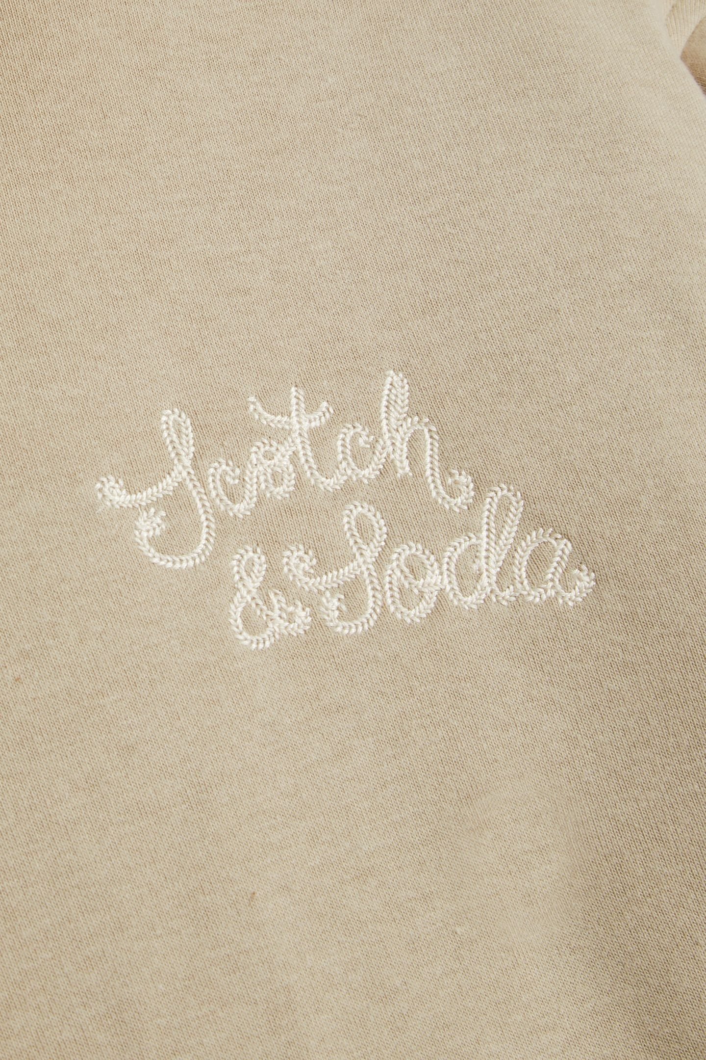 RELAXED FIT FLEECE GRAPHIC HOODIE TAUPE 5