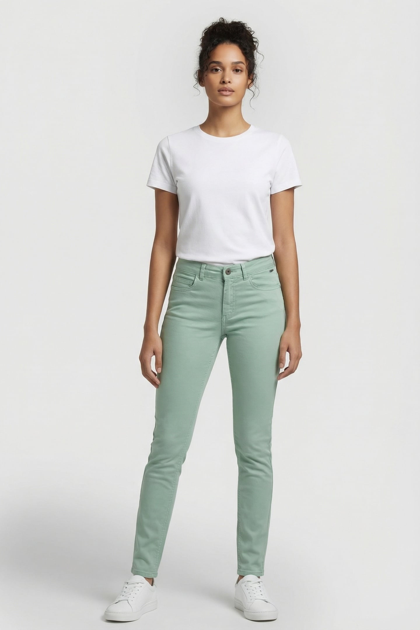 5 POCKET JEANS TINA IN GRANITE GREEN 1