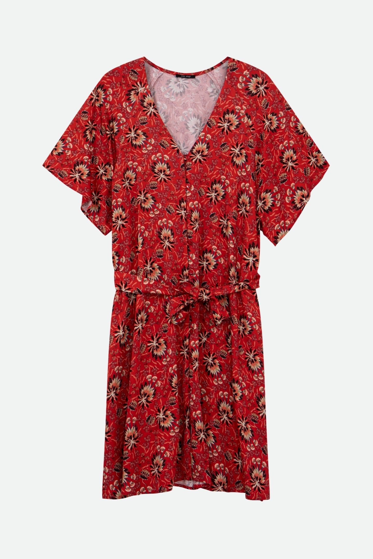 RADKA - ORANGE FLORAL PRINT SUMMER DRESS 6