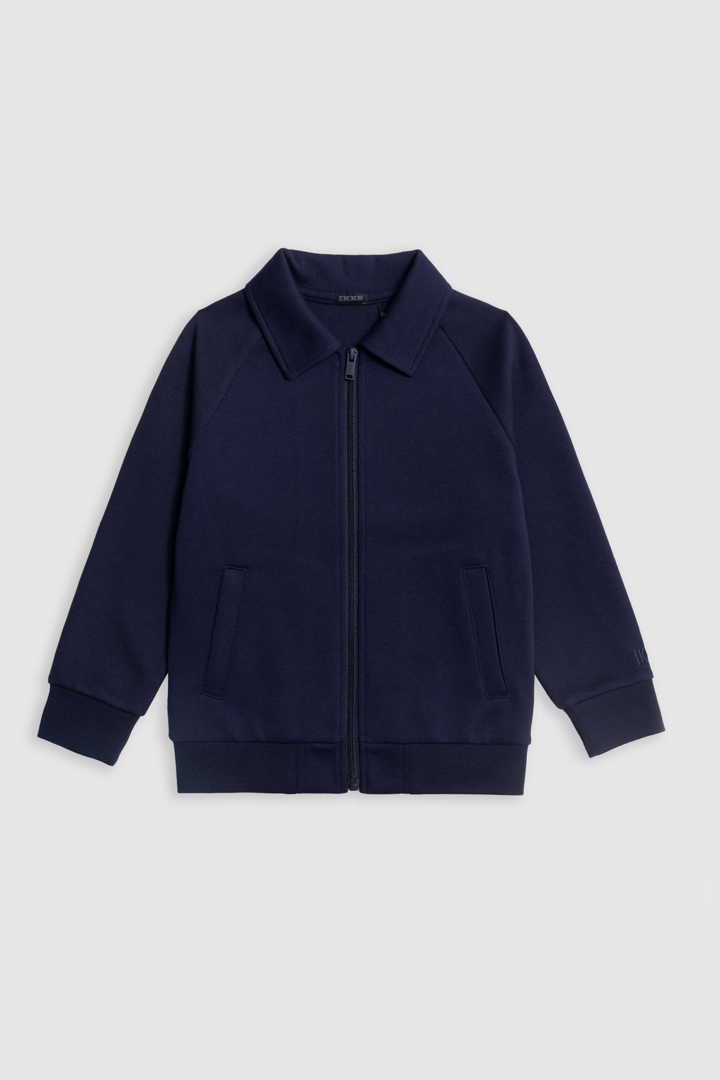 NAVY CARDIGAN WITH BACK ZIP MESSAGE 1