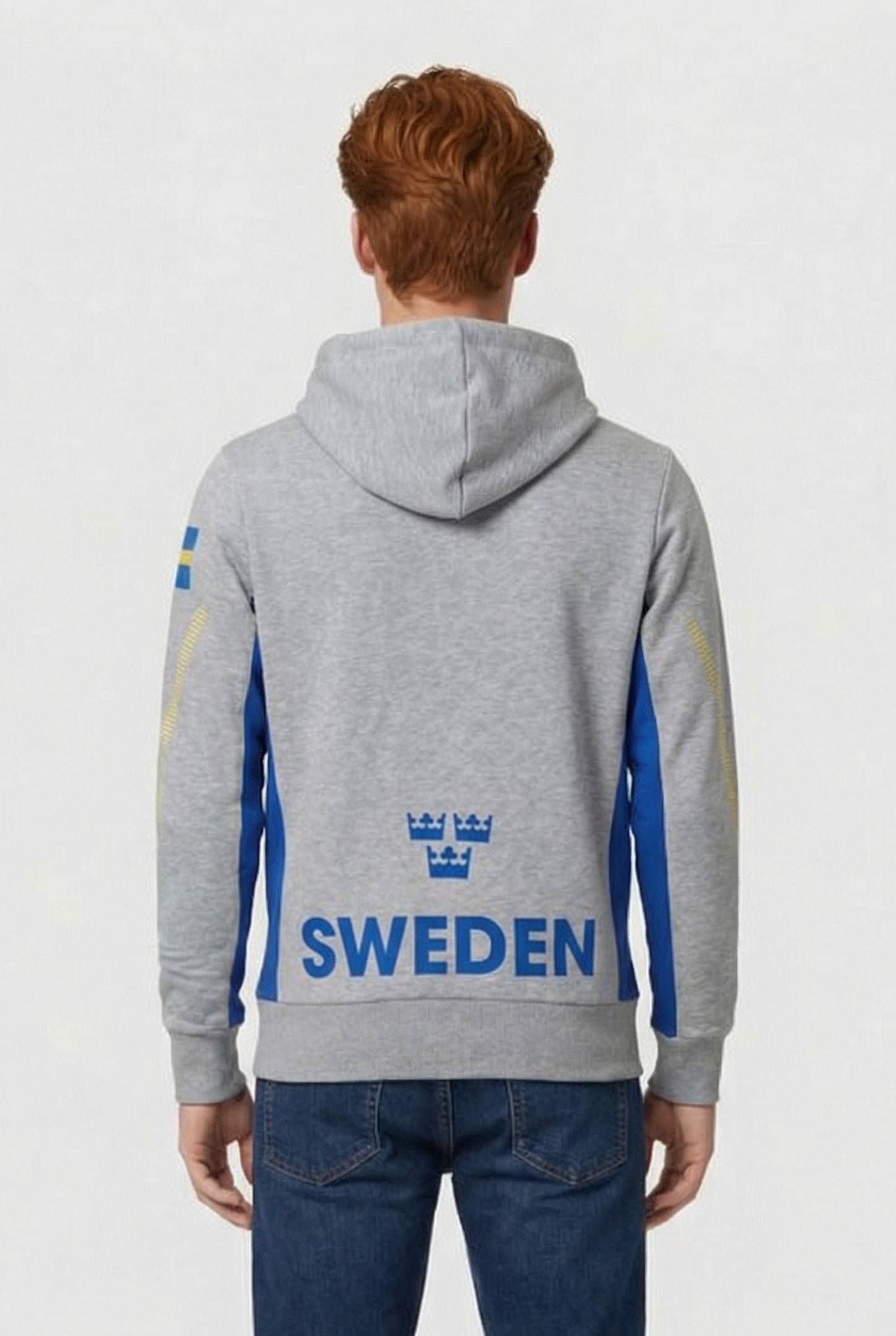 UNISEX SWEDEN HOODIE MEDIUM GREY MELANGE ROYAL 4