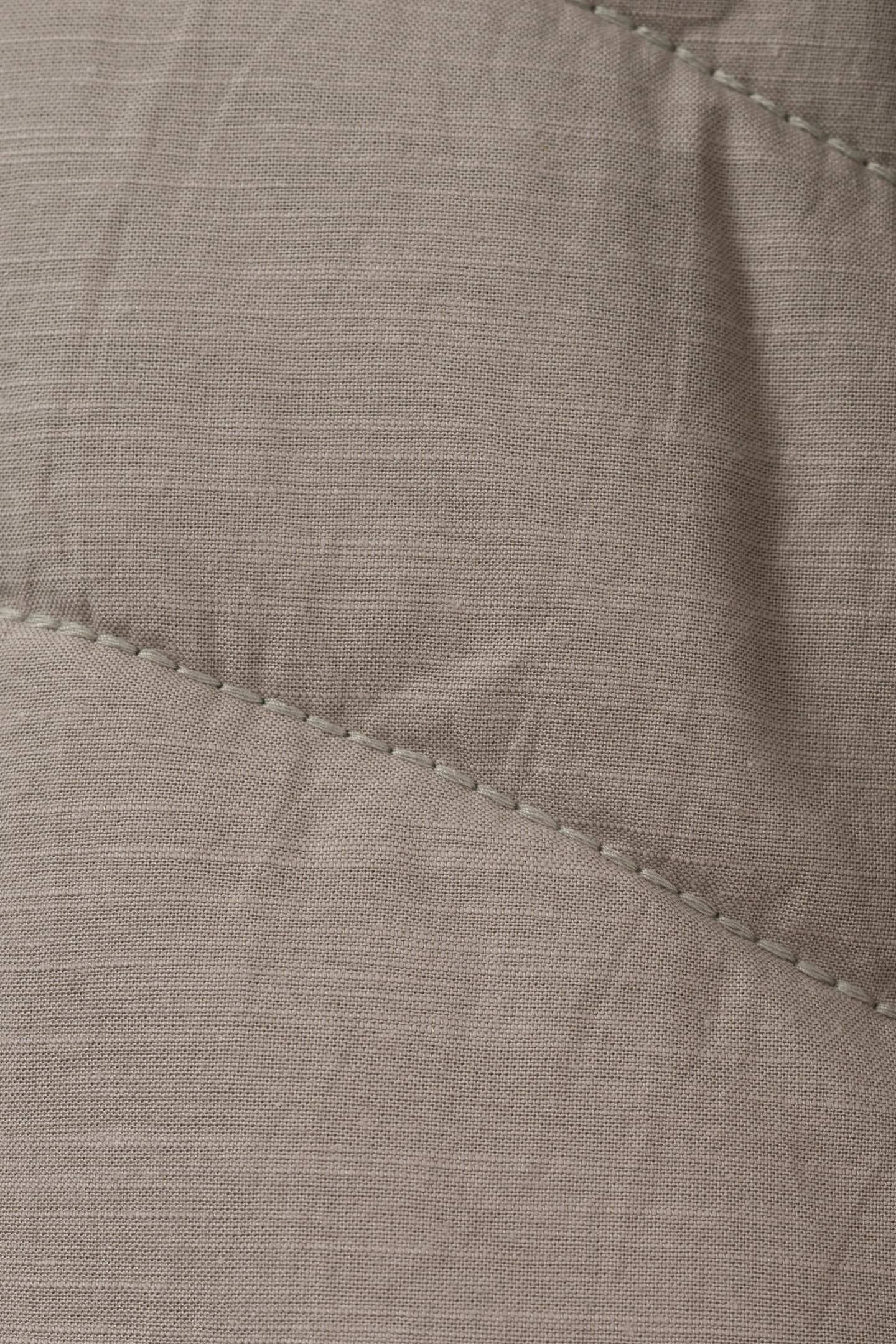 KHAKI QUILTED JACKET WITH MAXI BACK EMBROIDERY 8