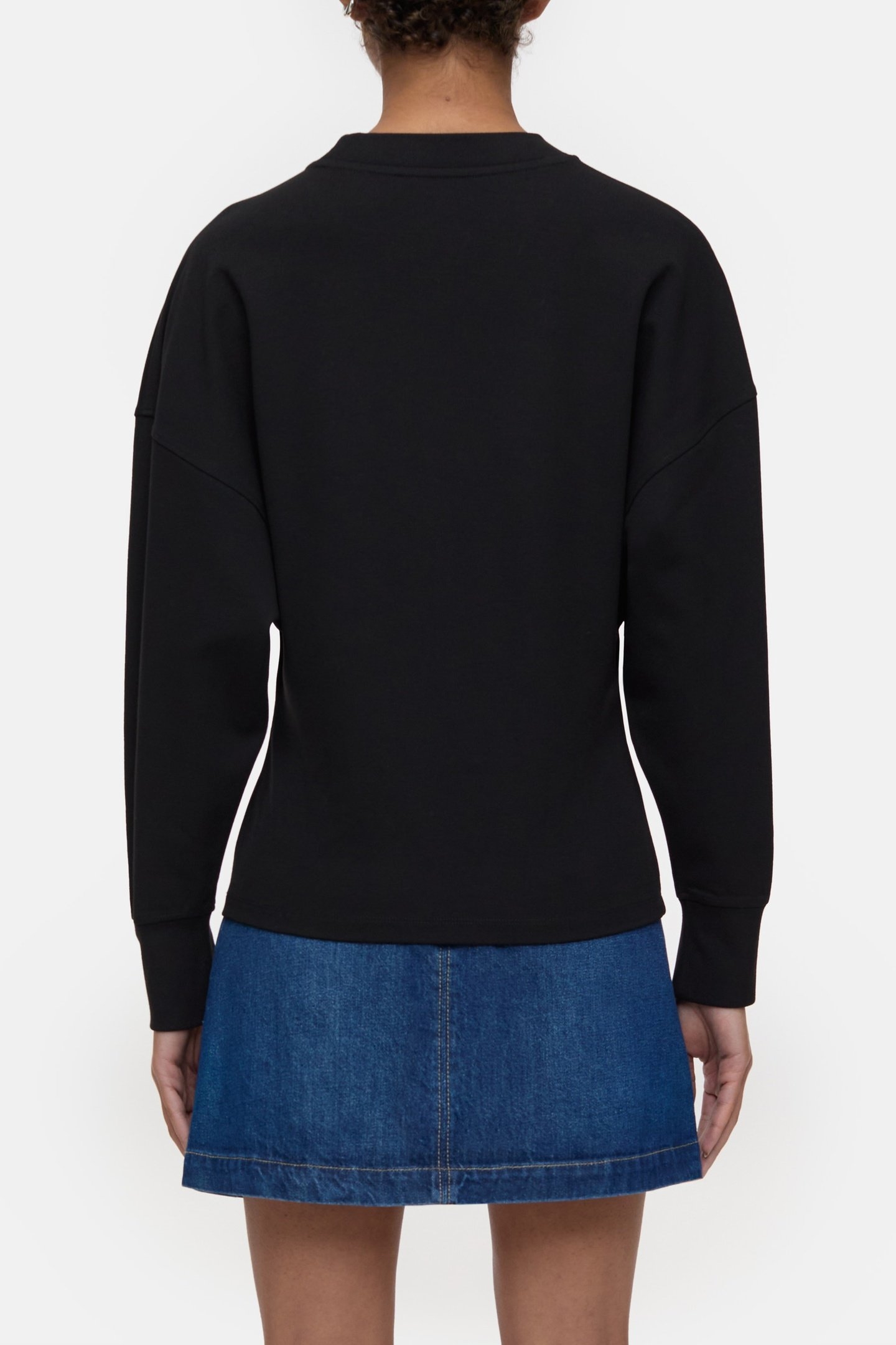 CREW NECK LONGSLEEVE T-SHIRTS BLACK 3