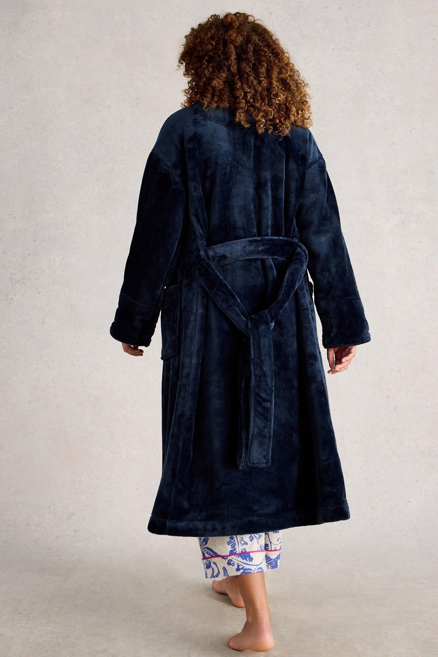CLOVER COSY DRESSING GOWN DARK NAVY 3