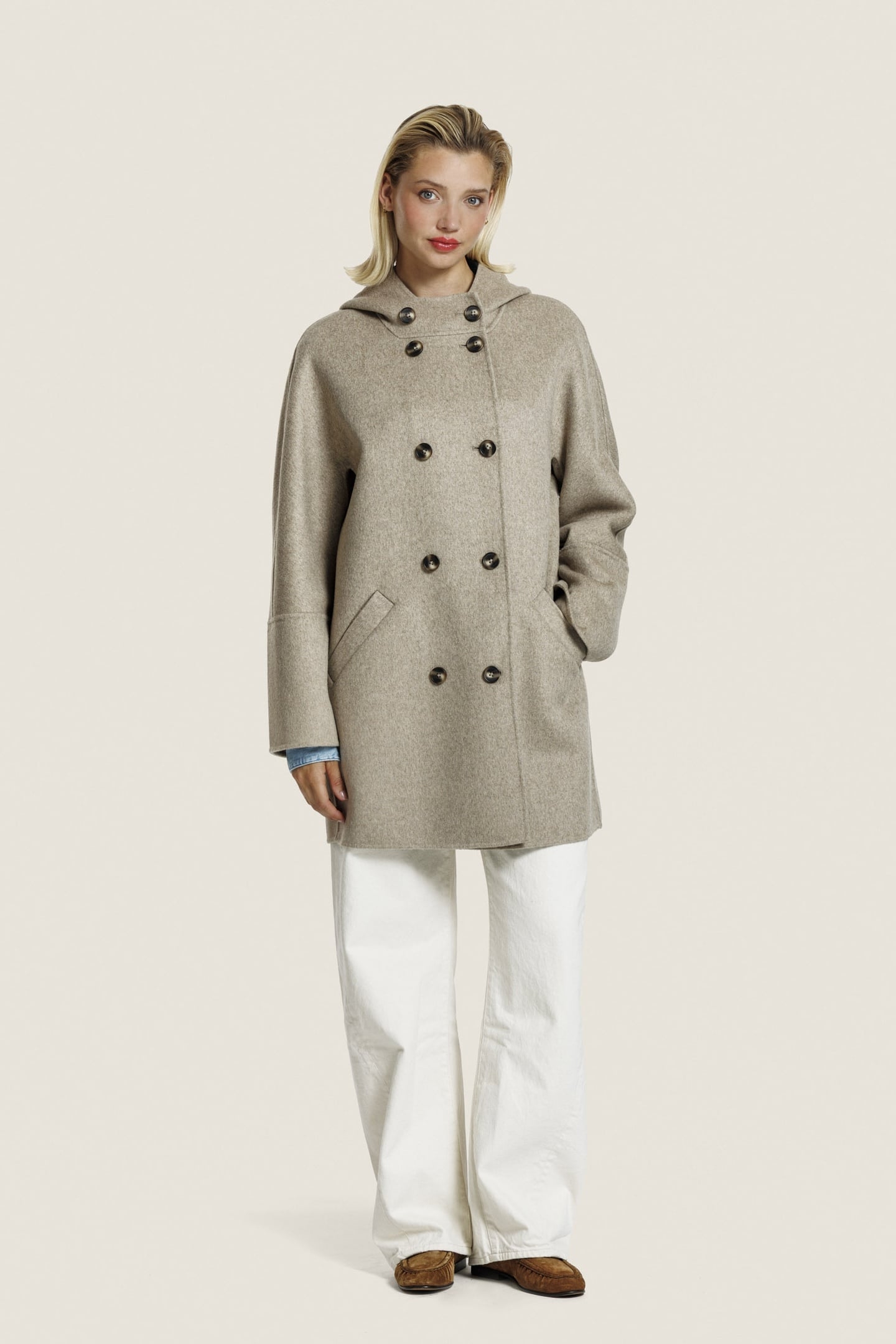 COCO WOOL JACKET D. BEIGE MELANGE 2