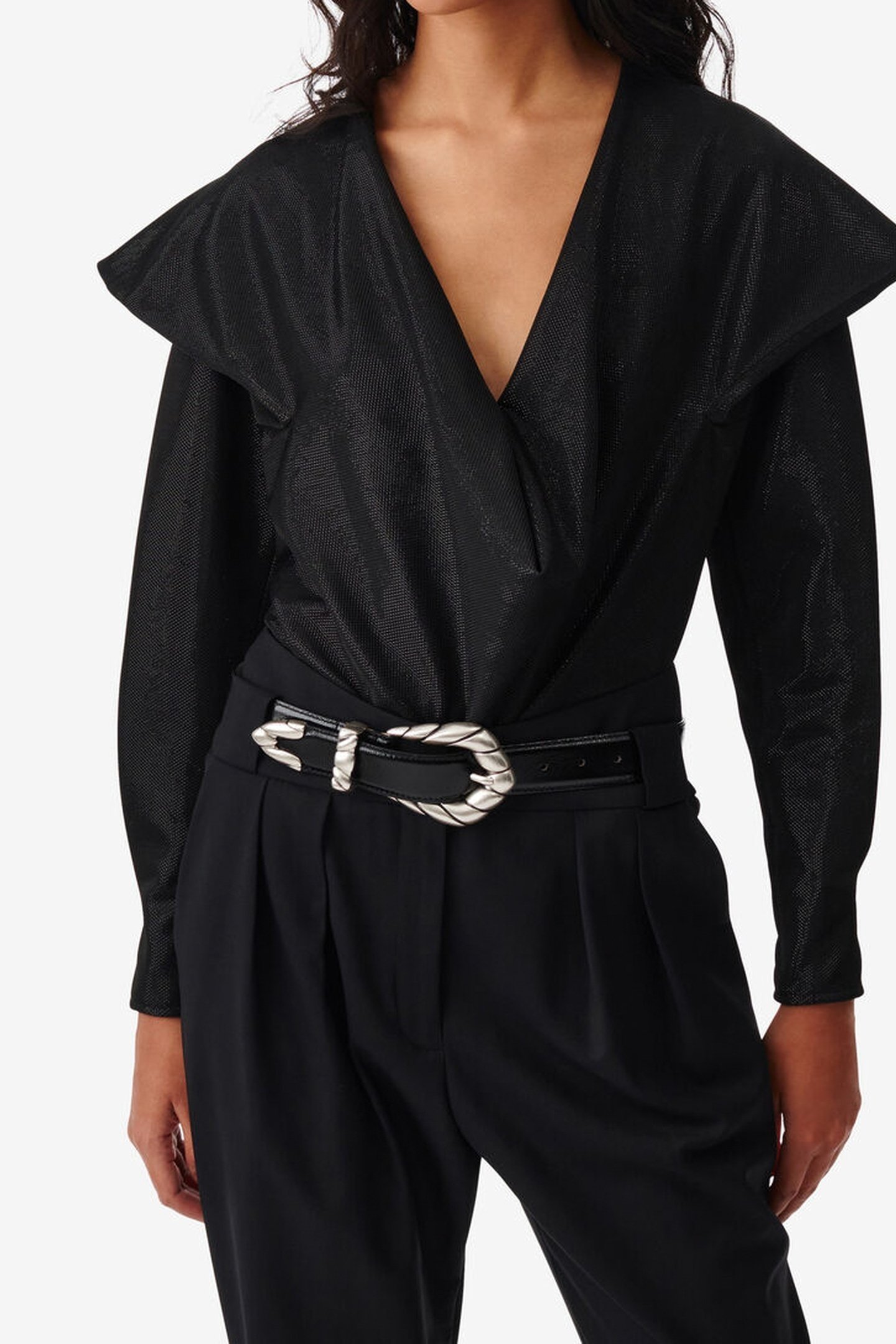 MARISSA TOP SHINY BLACK 1