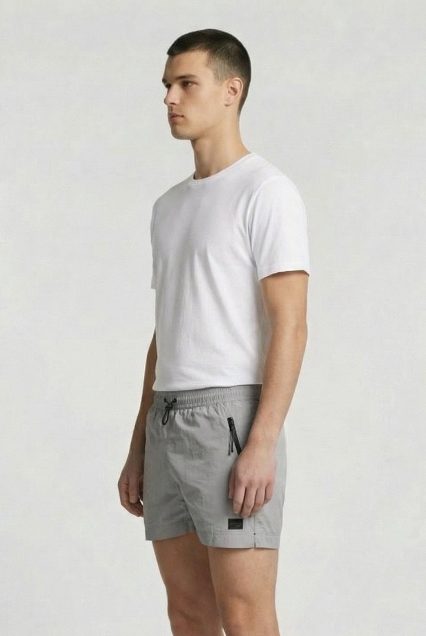 MEN'S ARENA X-DRY SERIES X-SHORT LIGHT GREY 3