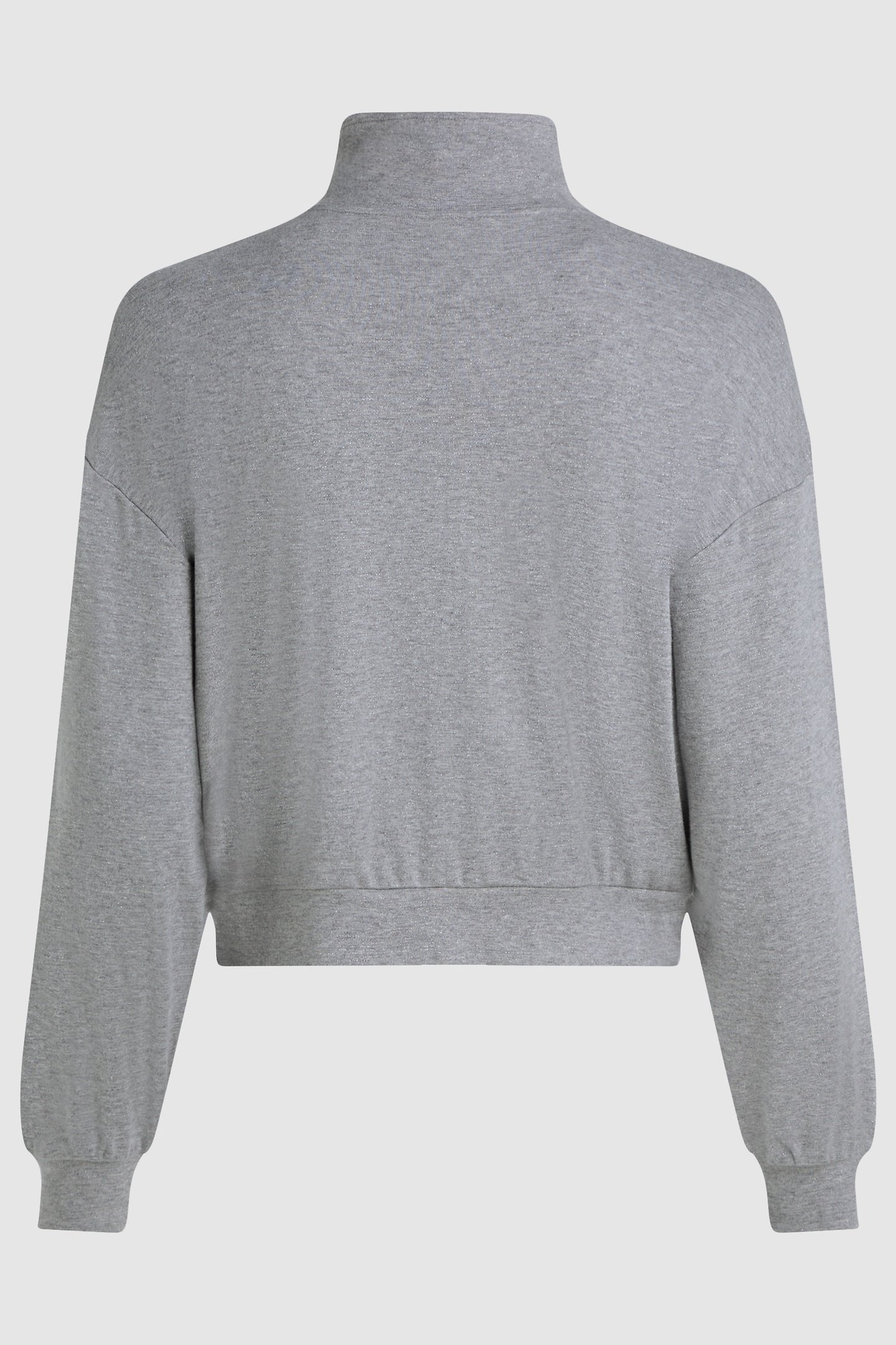 MEDIUM GREY MELANGE SIGNATURE LUREX ZIP UP 5