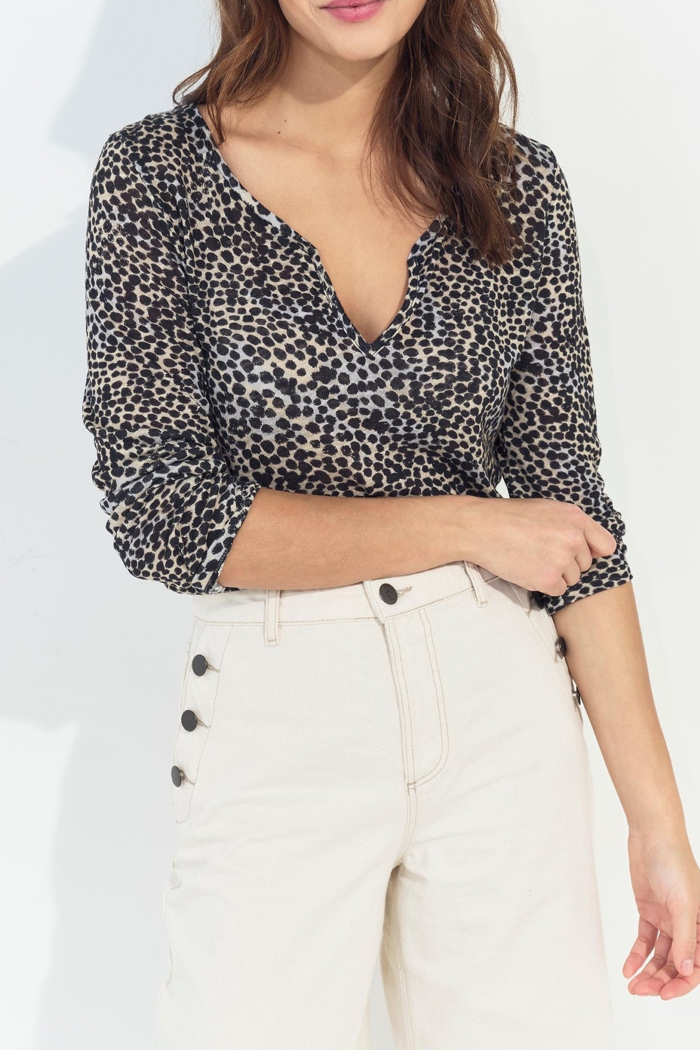 MAGNETIC - BLACK SUMMER CAMO PRINT KNIT T-SHIRT 1