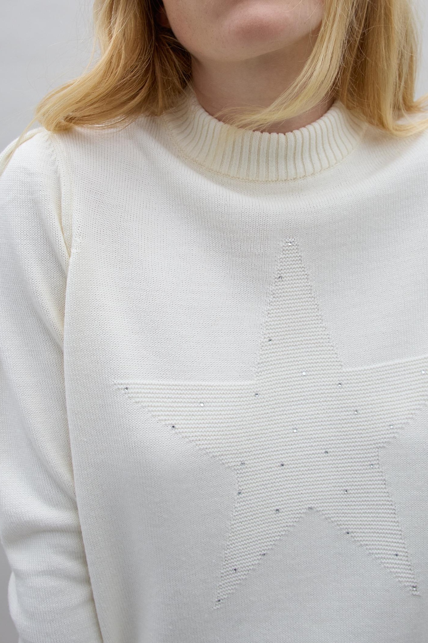 ECRU STAR KNIT SWEATER IKKS X DUVILLARD WOMAN 6