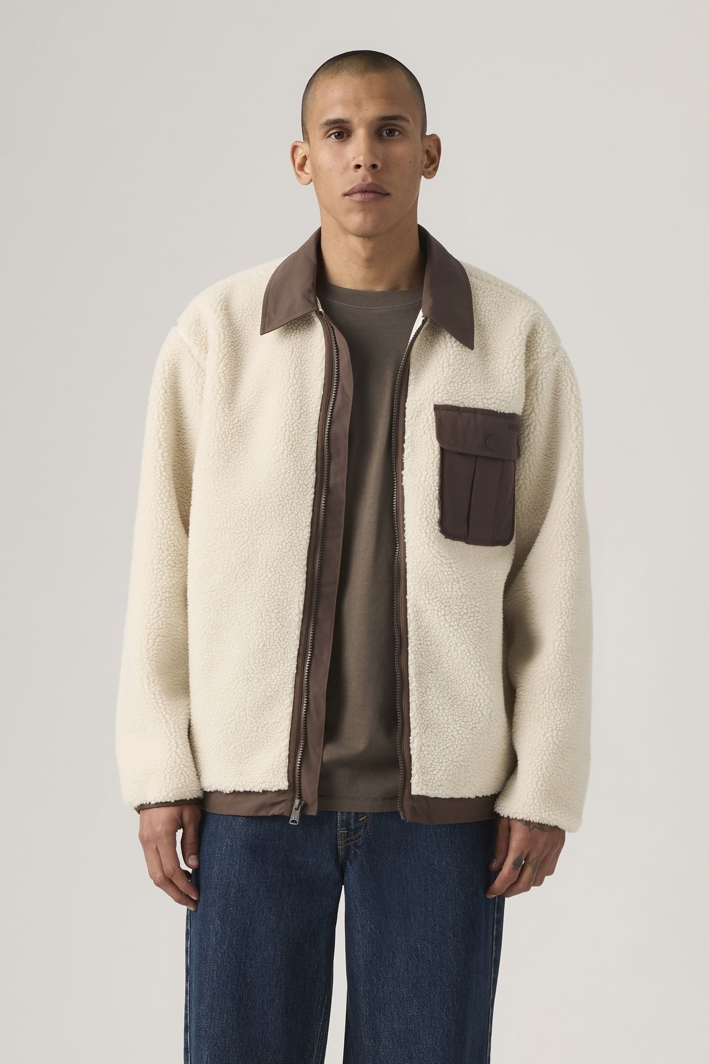 JOONIE SHERPA JACKET OATMEAL 1