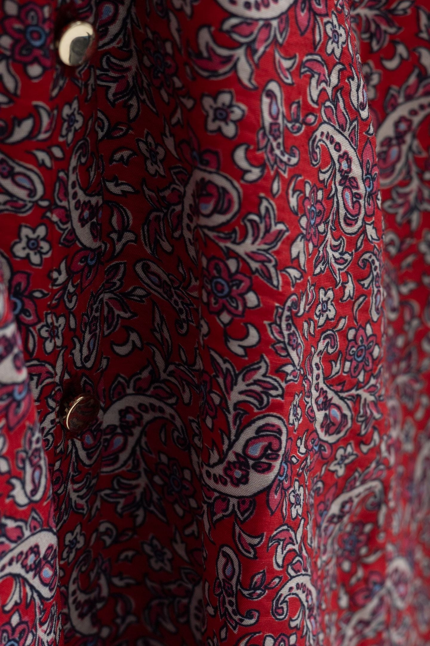 RED STRAPPY DRESS WITH PAISLEY PRINT CARMINE RED 8