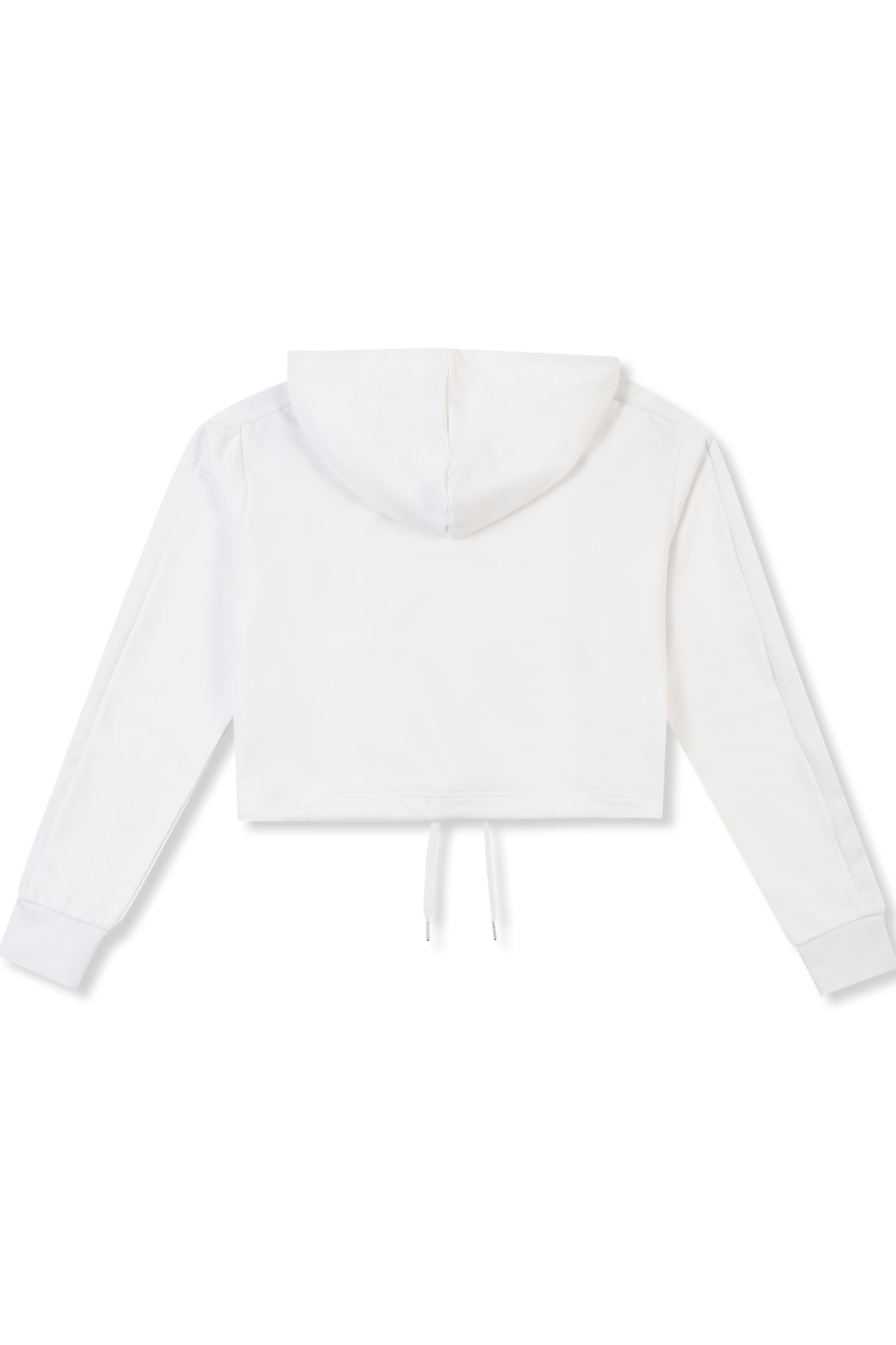 RIVOLI RELAXED CROPPED GRAPHIC HOODIE BRIGHT WHITE-BLACK 4