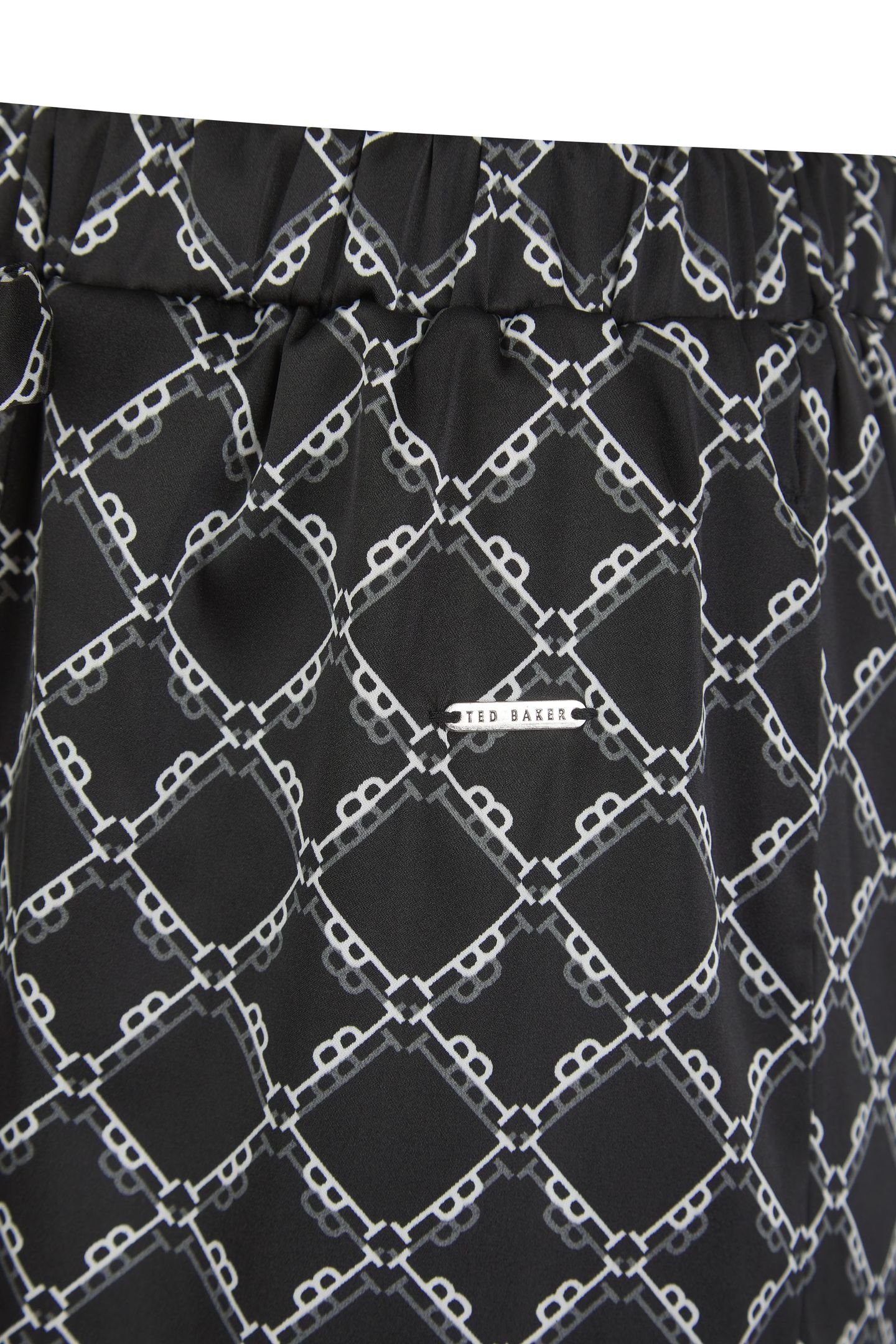 TILLY LONG MONOGRAM PRINTED PYJAMA SET JET BLACK PRINT 6