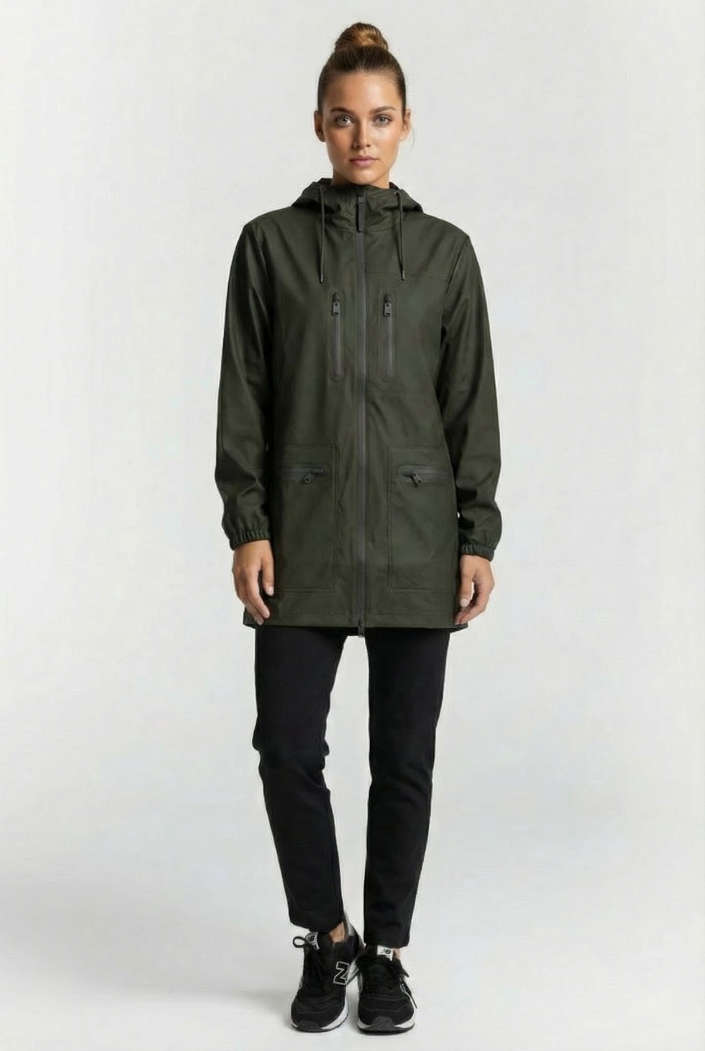 UNISEX CARGO LONG JACKET W3 GREEN 2