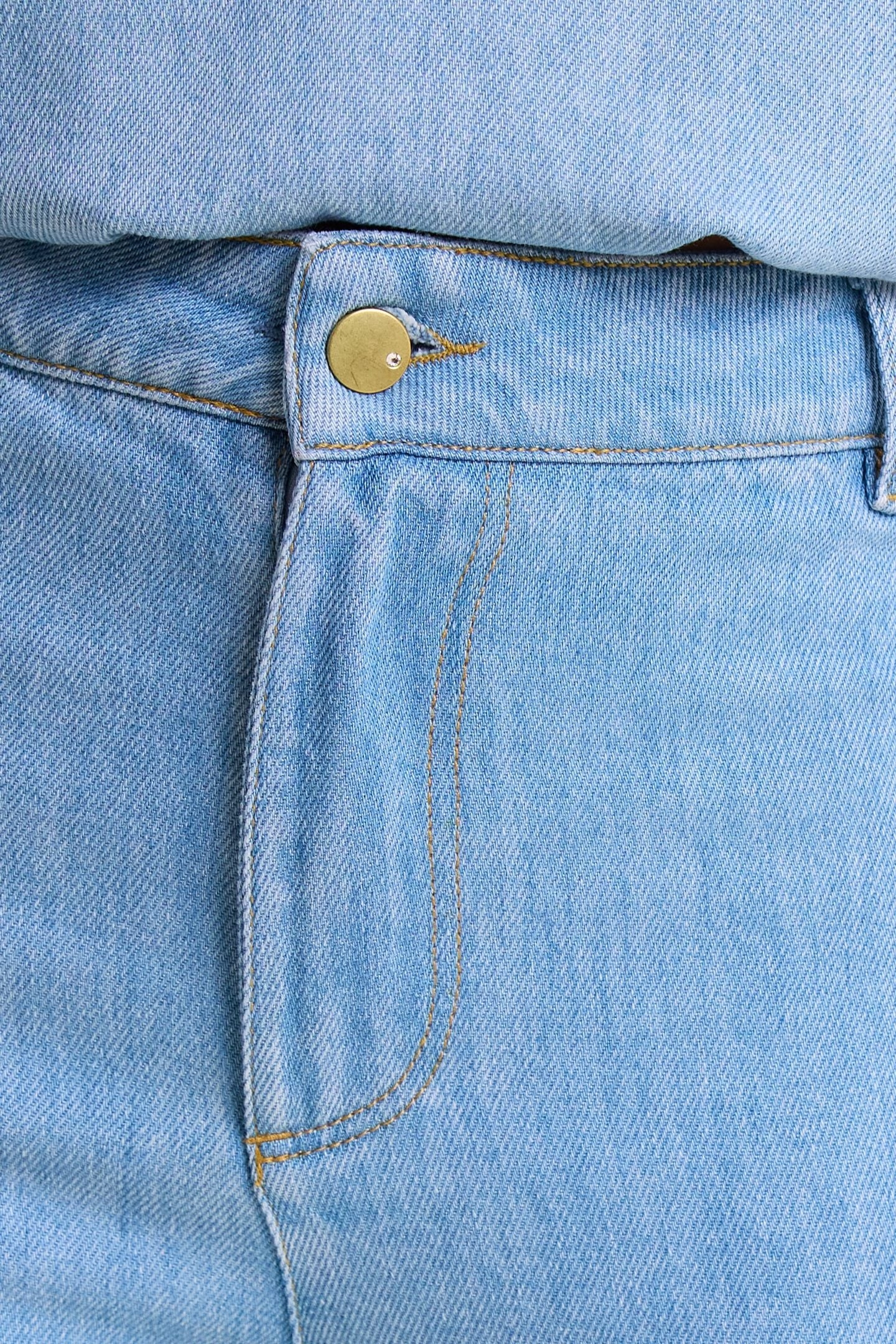 FADED BLUE WIDE-LEG JEANS BLEACH 7