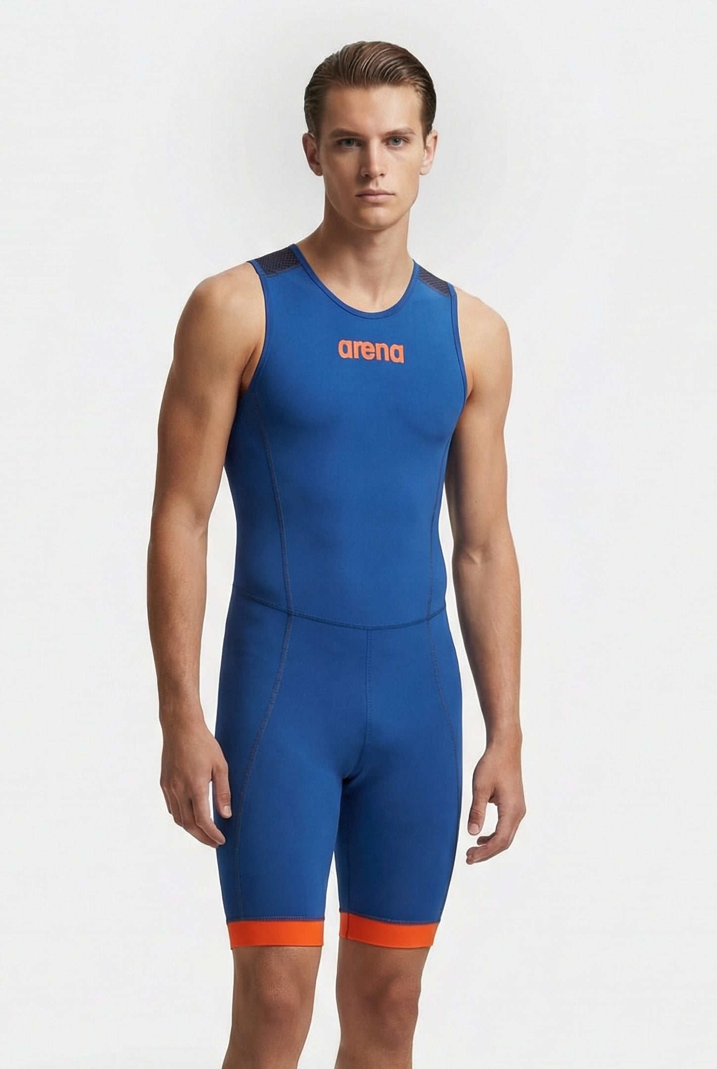 M TRISUIT ST 2.0 REAR ZIP ROYAL/ORANGE 1