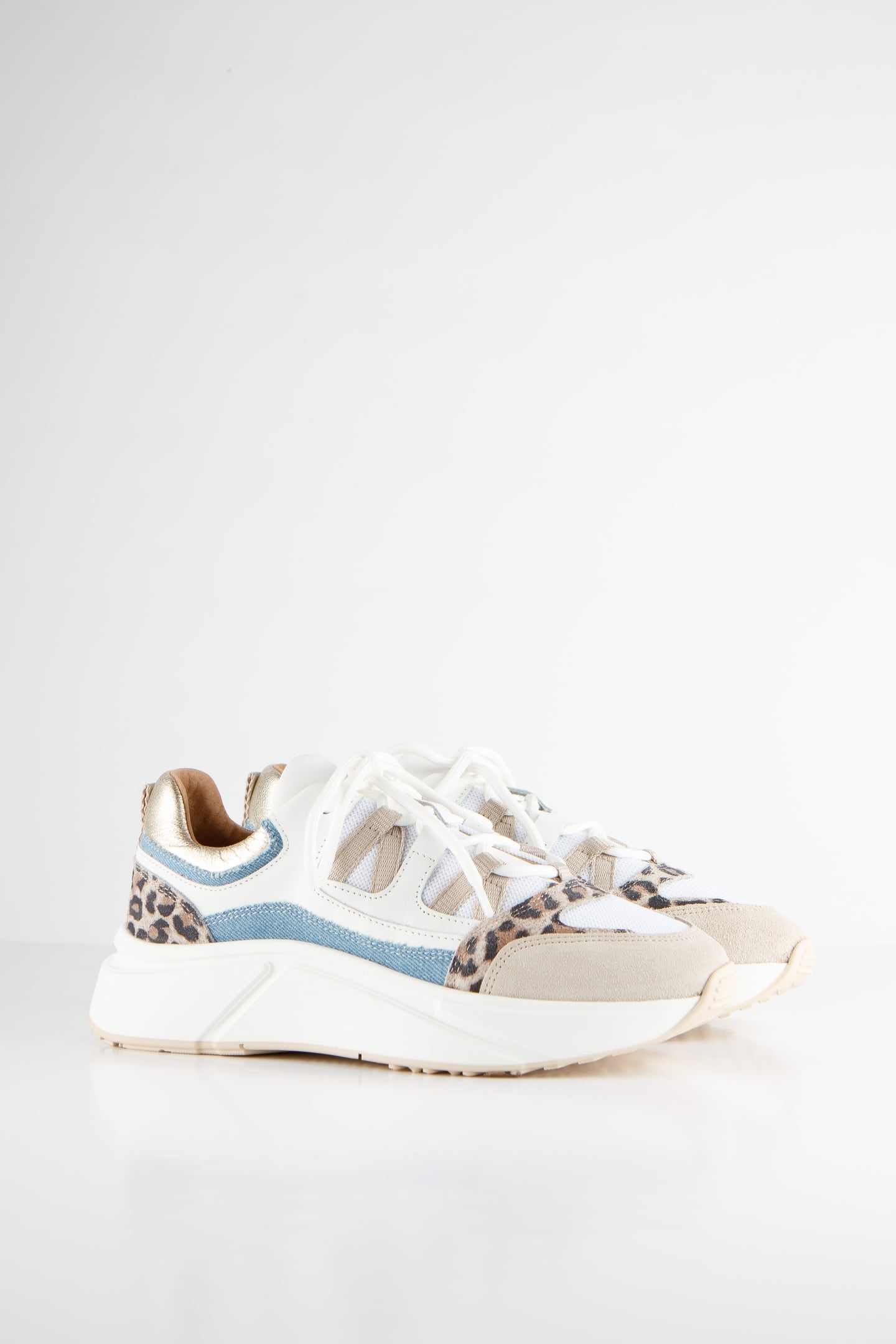 SENJA LEOPARD SNEAKER SAND / WHITE / JEANS 3