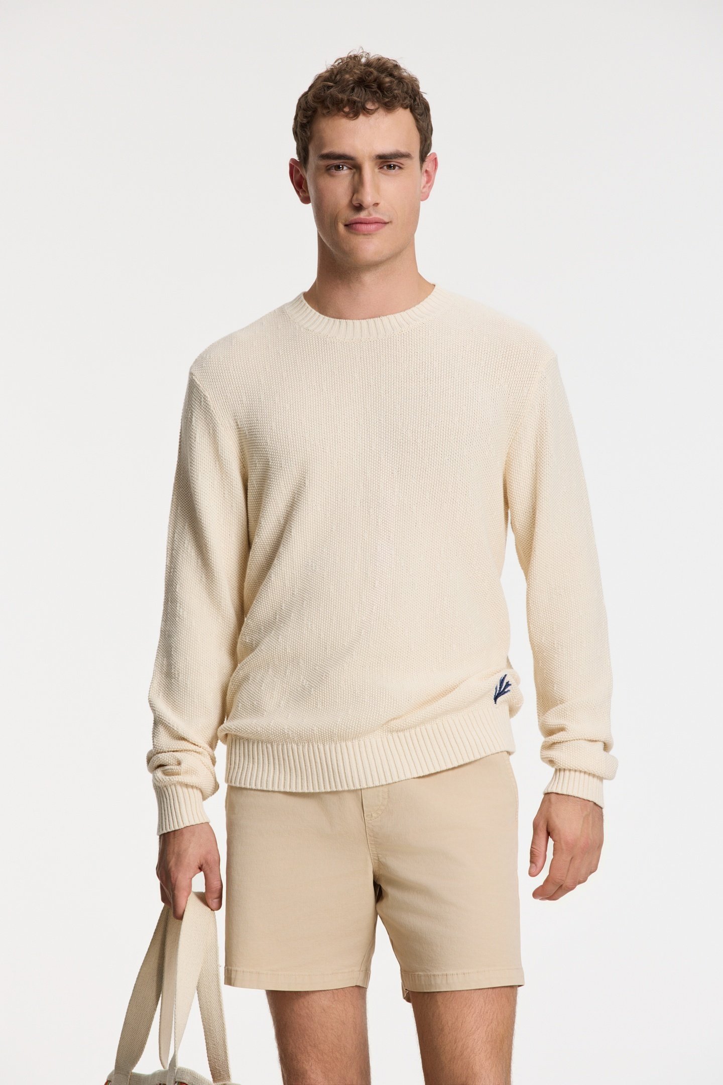 PALMER PULLOVER SOLID BEIGE 1