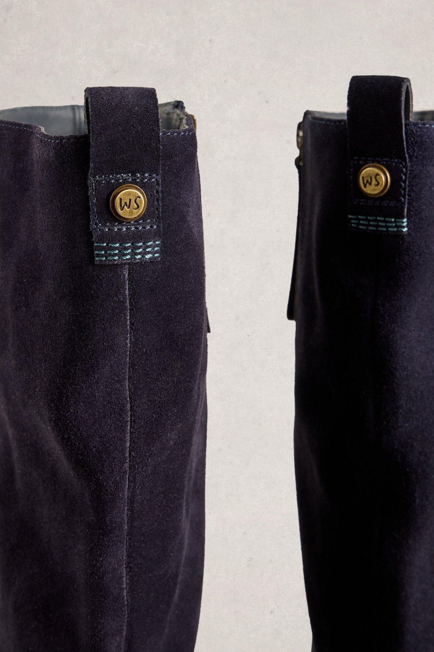 WIDE FIT SUEDE KNEE HIGH BOOT DARK NAVY 3