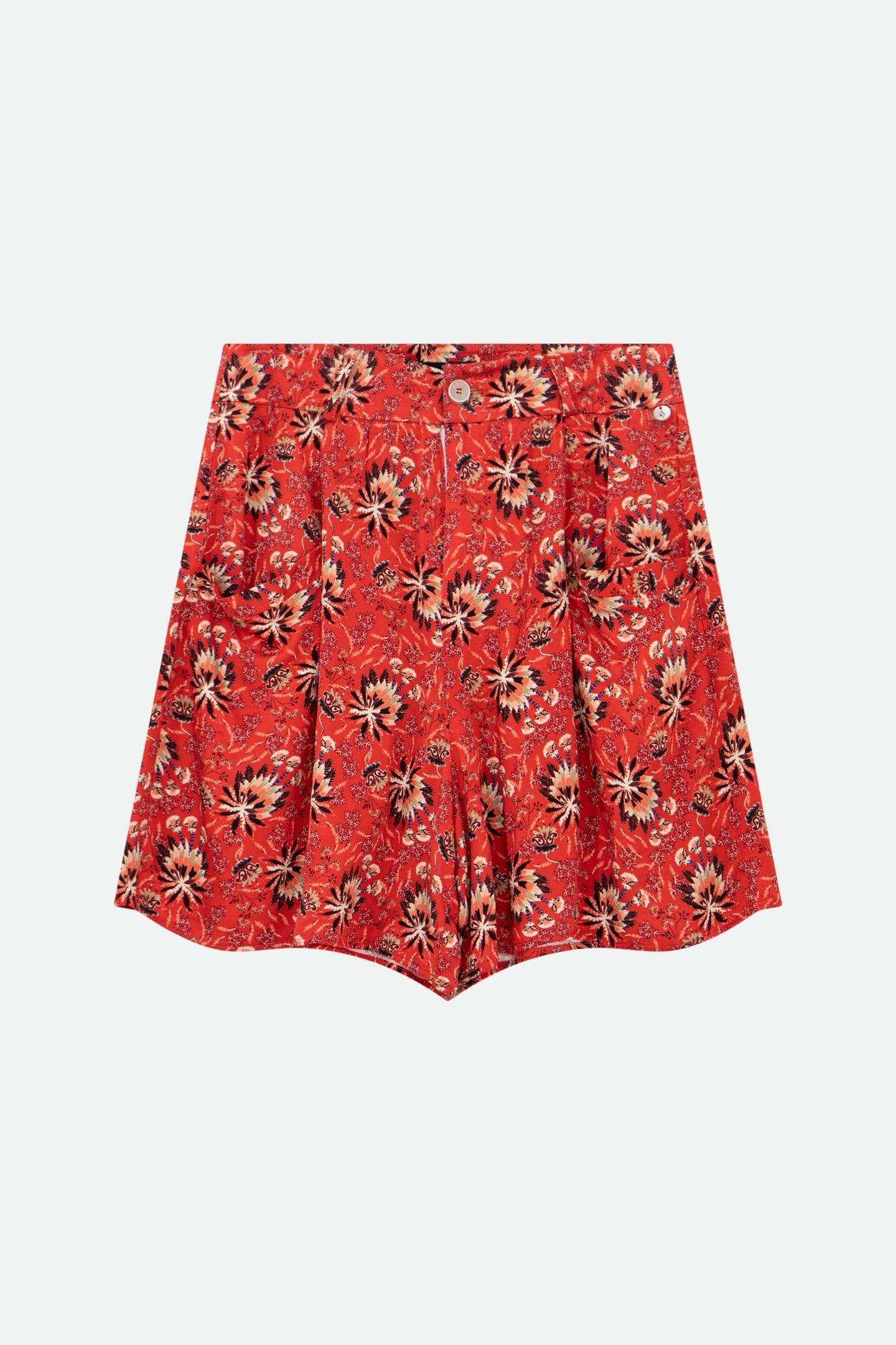 PILAR - ORANGE SUMMER FLORAL PRINT SHORTS 4