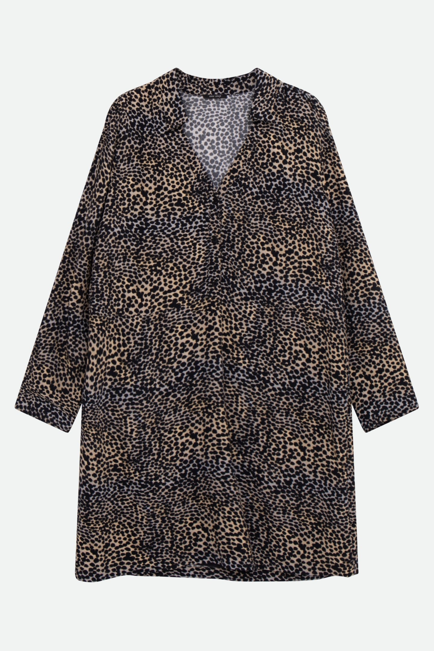 RAKEL - LENZING ECOVERO BLACK SUMMER CAMOUFLAGE SHIRT DRESS 6