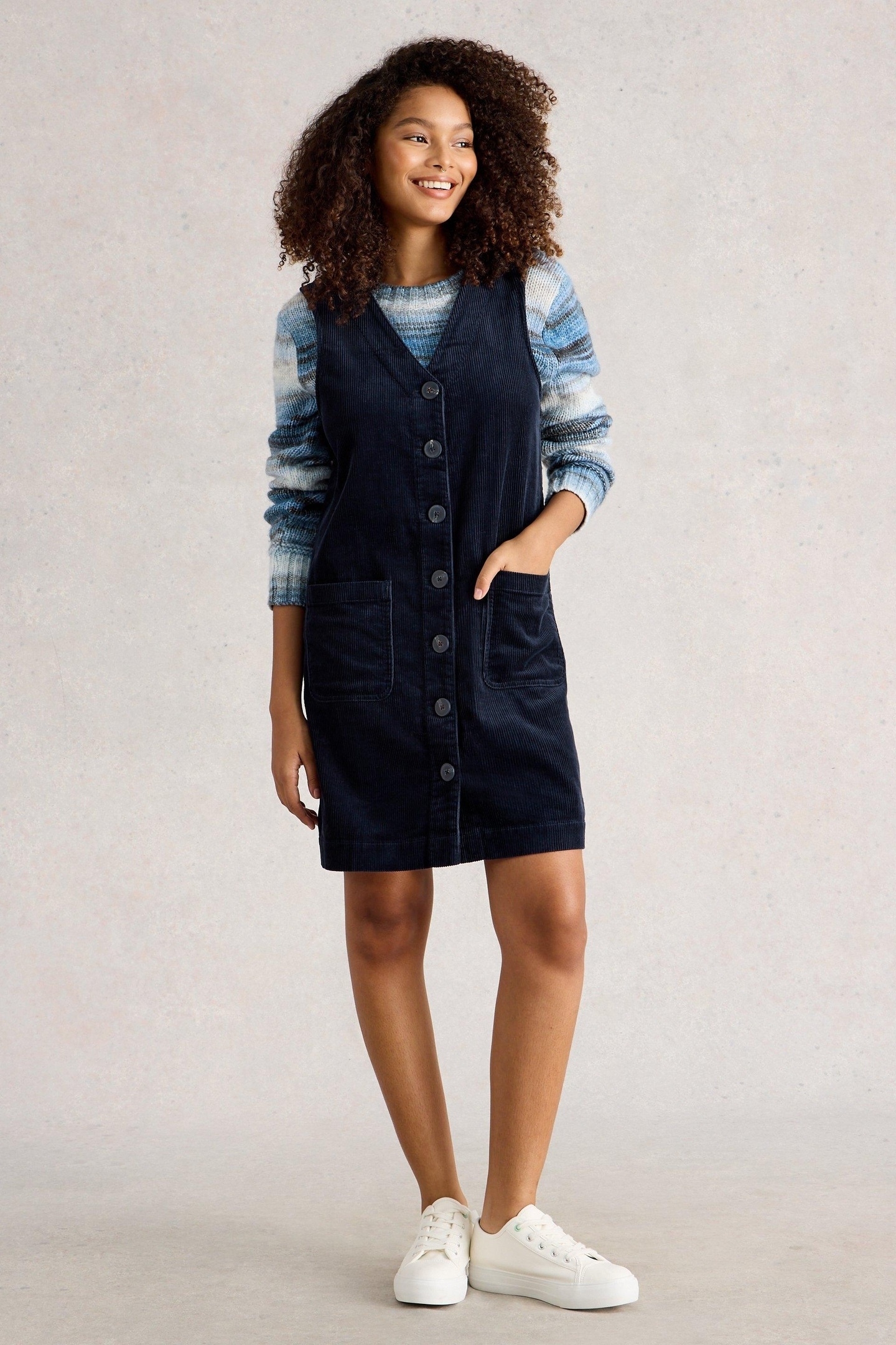 ROSE CORD PINNY DARK NAVY 1